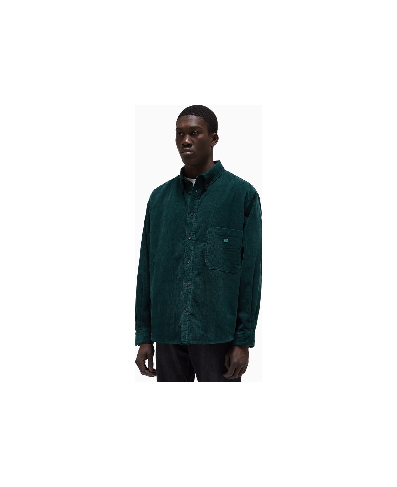 Acne Studios Shirt In Velvet - Green