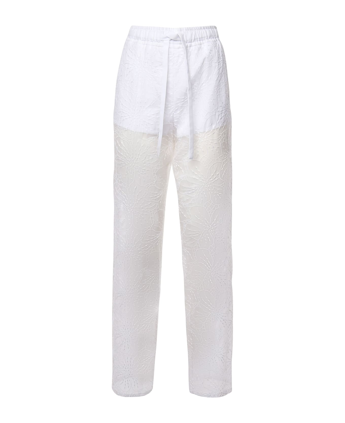 Genny Drawstring Trousers - White