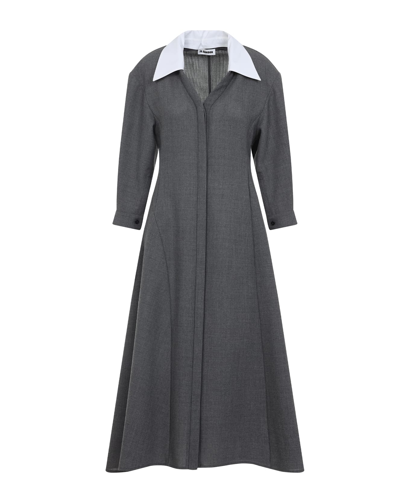 Jil Sander 230 Mf Midi Dress - Volcanic Glass