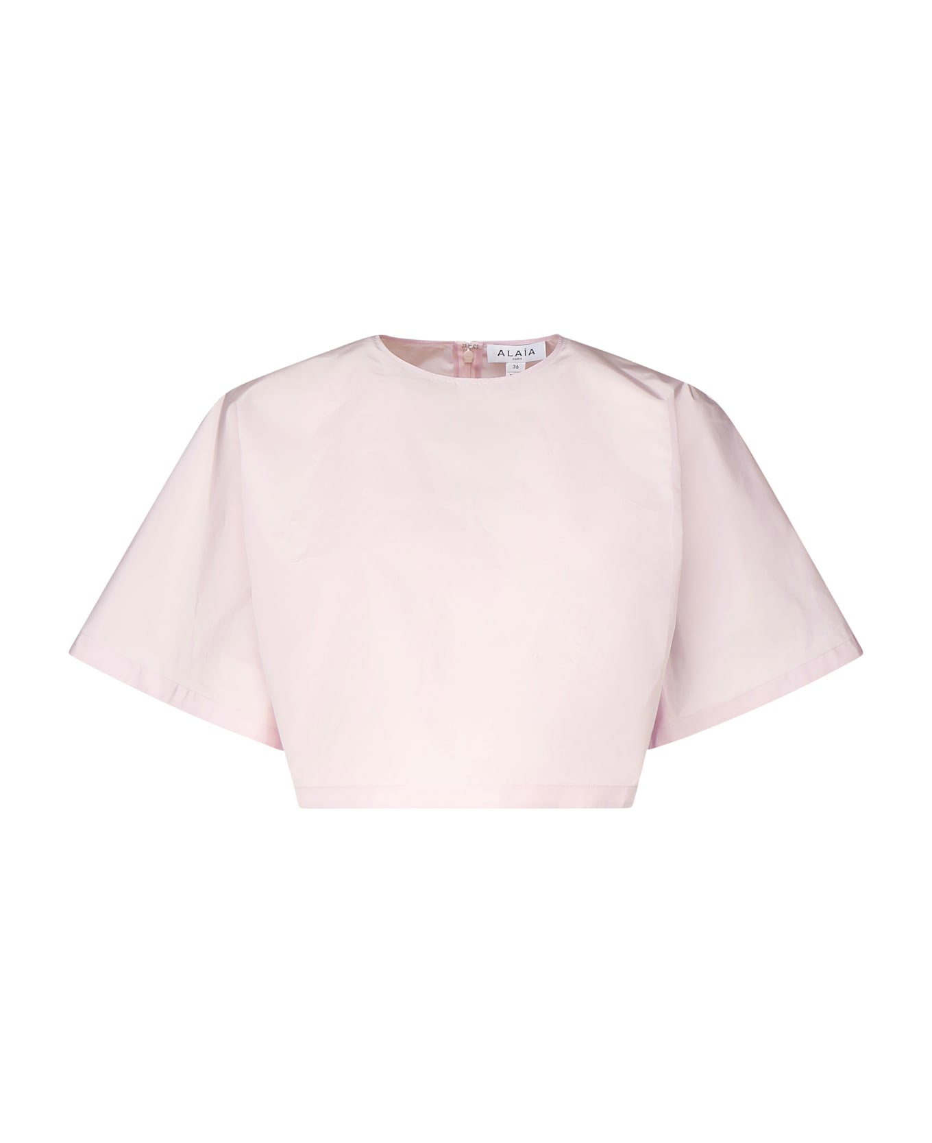 Alaia Taffetà T-shirt - Rose pale