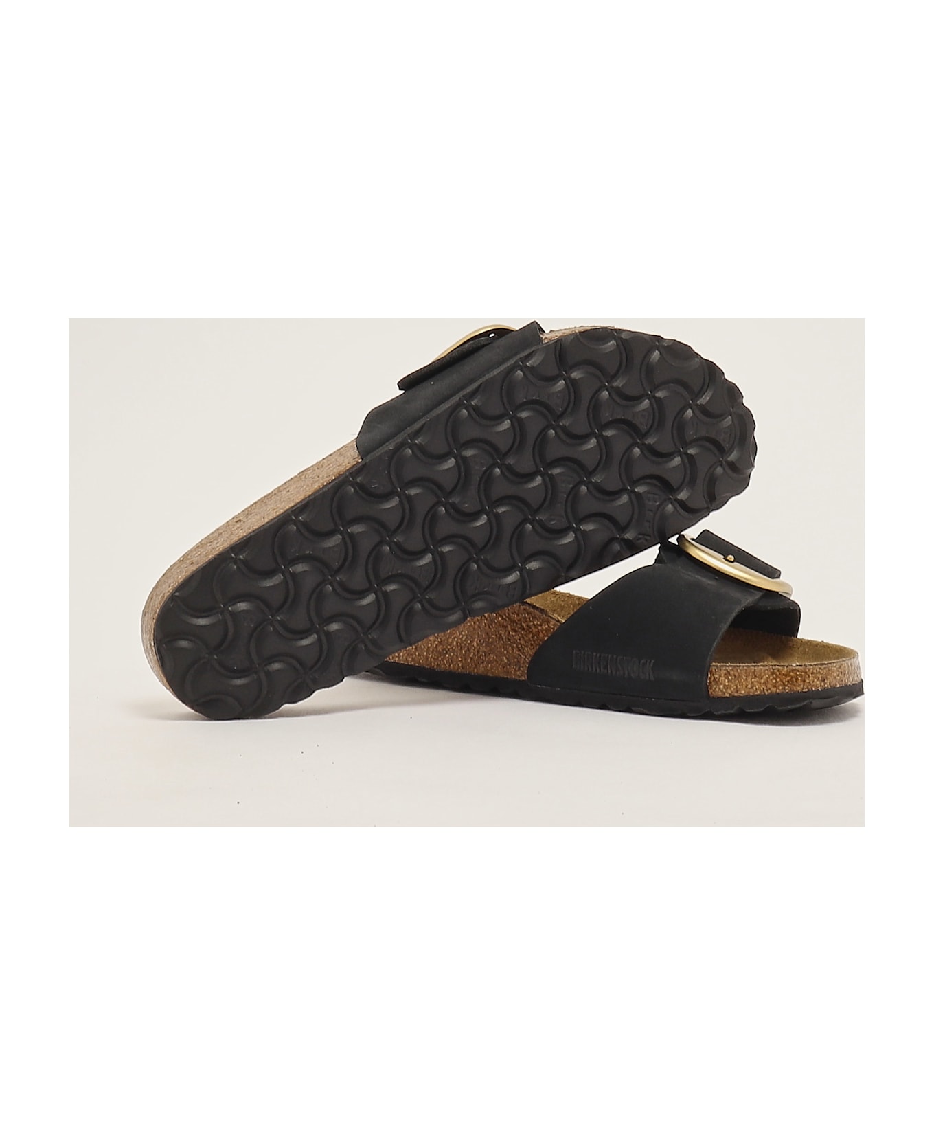 Birkenstock Madrid Big Buckle Nubuck Sandal - NERO