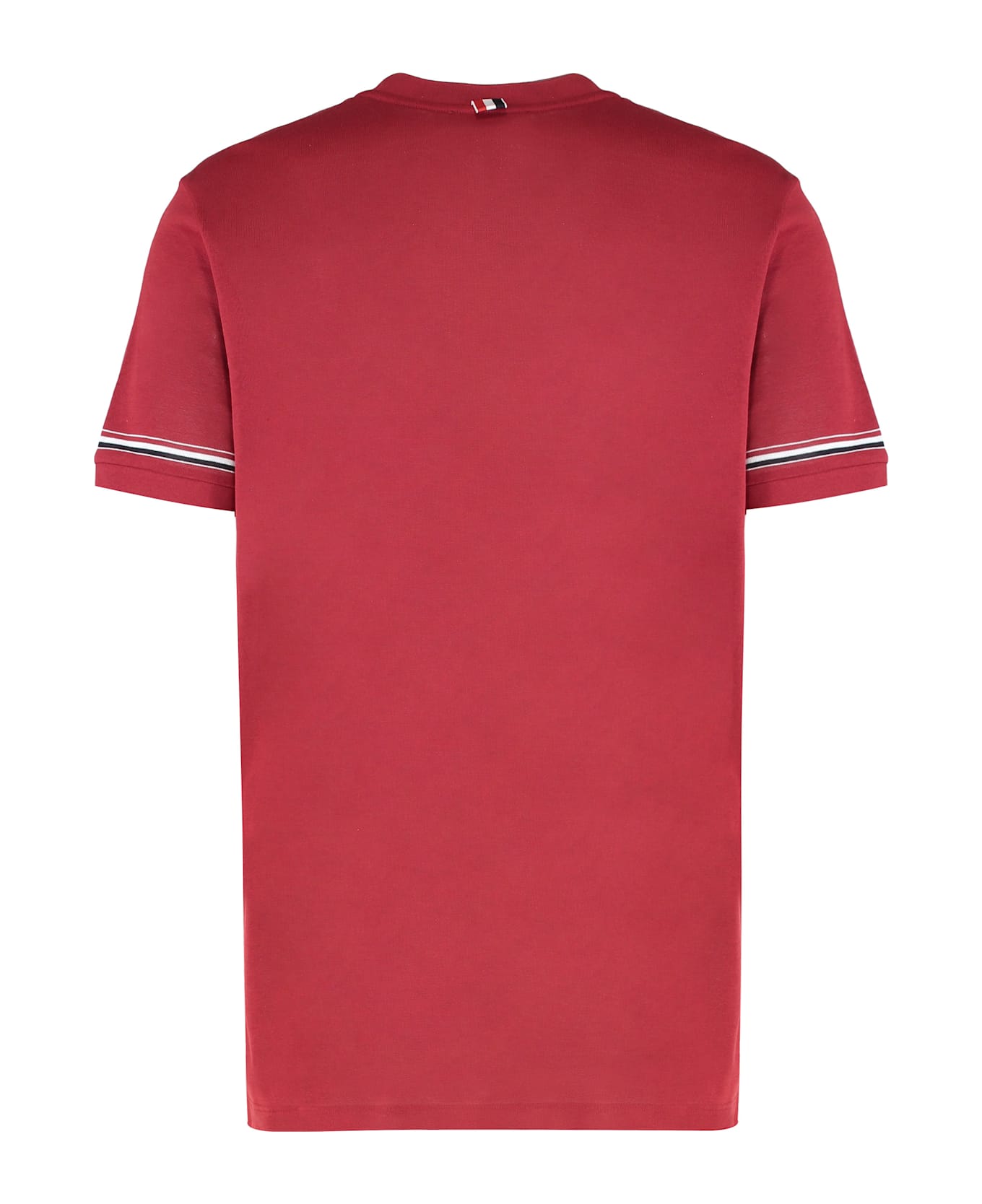 Thom Browne Crew Neck T-shirt In Cotton - red