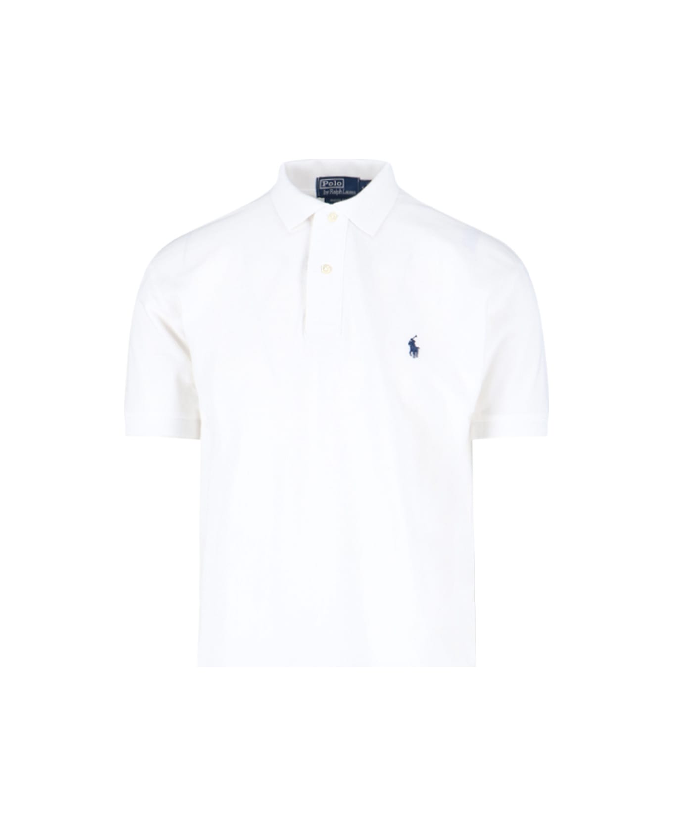 Polo Ralph Lauren Embroidered Logo Polo Shirt - White