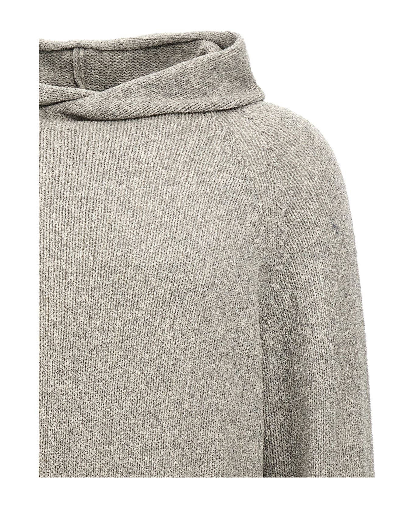 Ma'ry'ya Hooded Sweater - Gray ニットウェア
