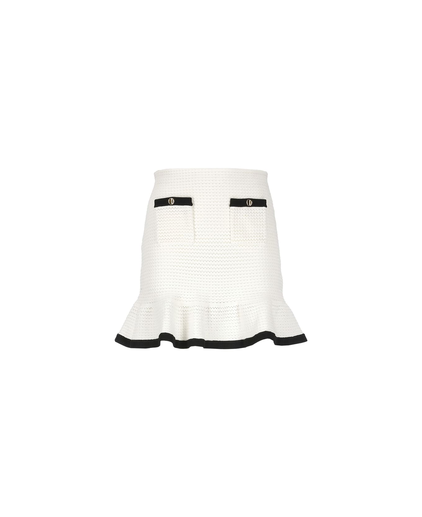 self-portrait Crochet Skirt - White スカート