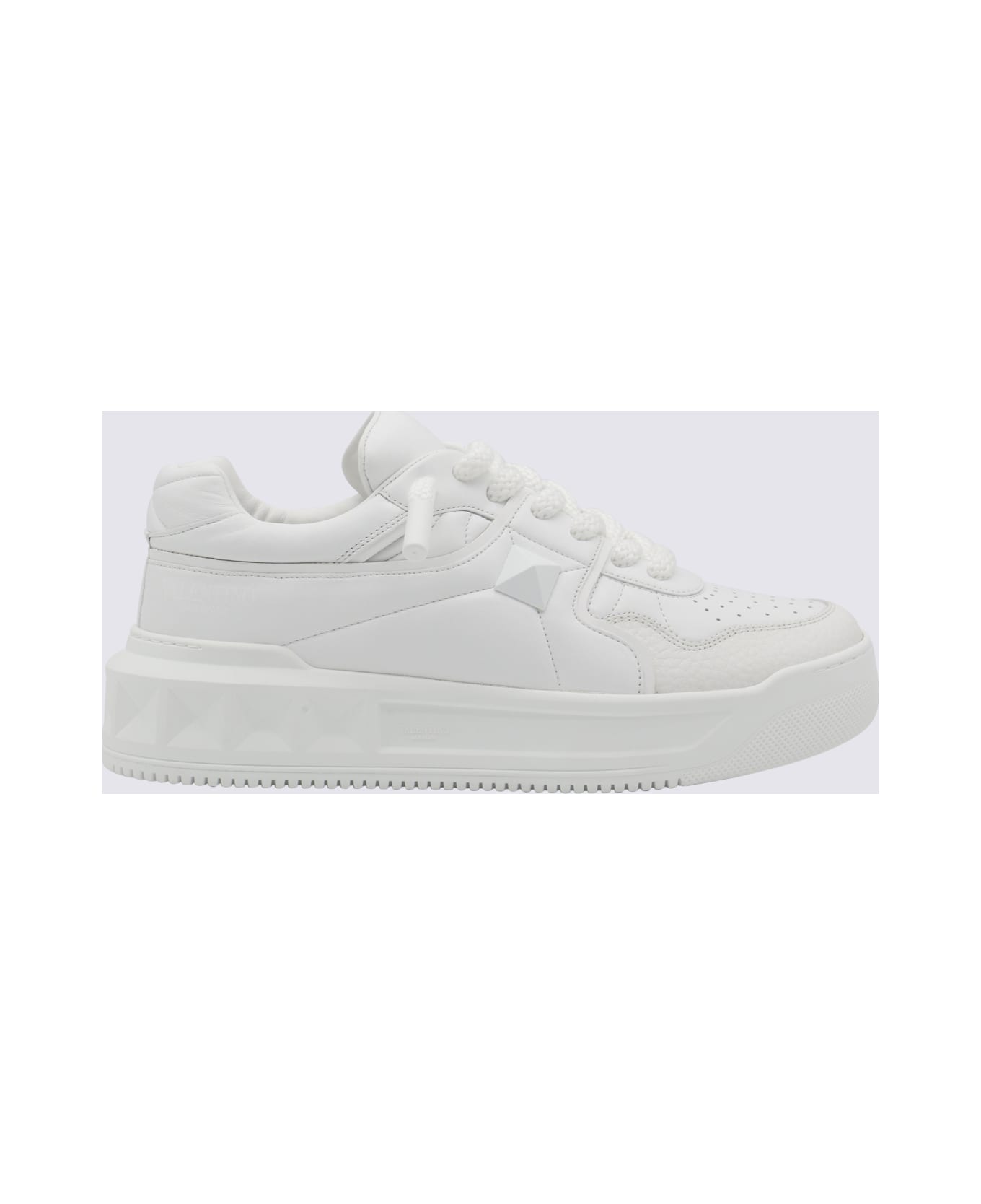 Valentino Garavani White Leather Sneakers - White