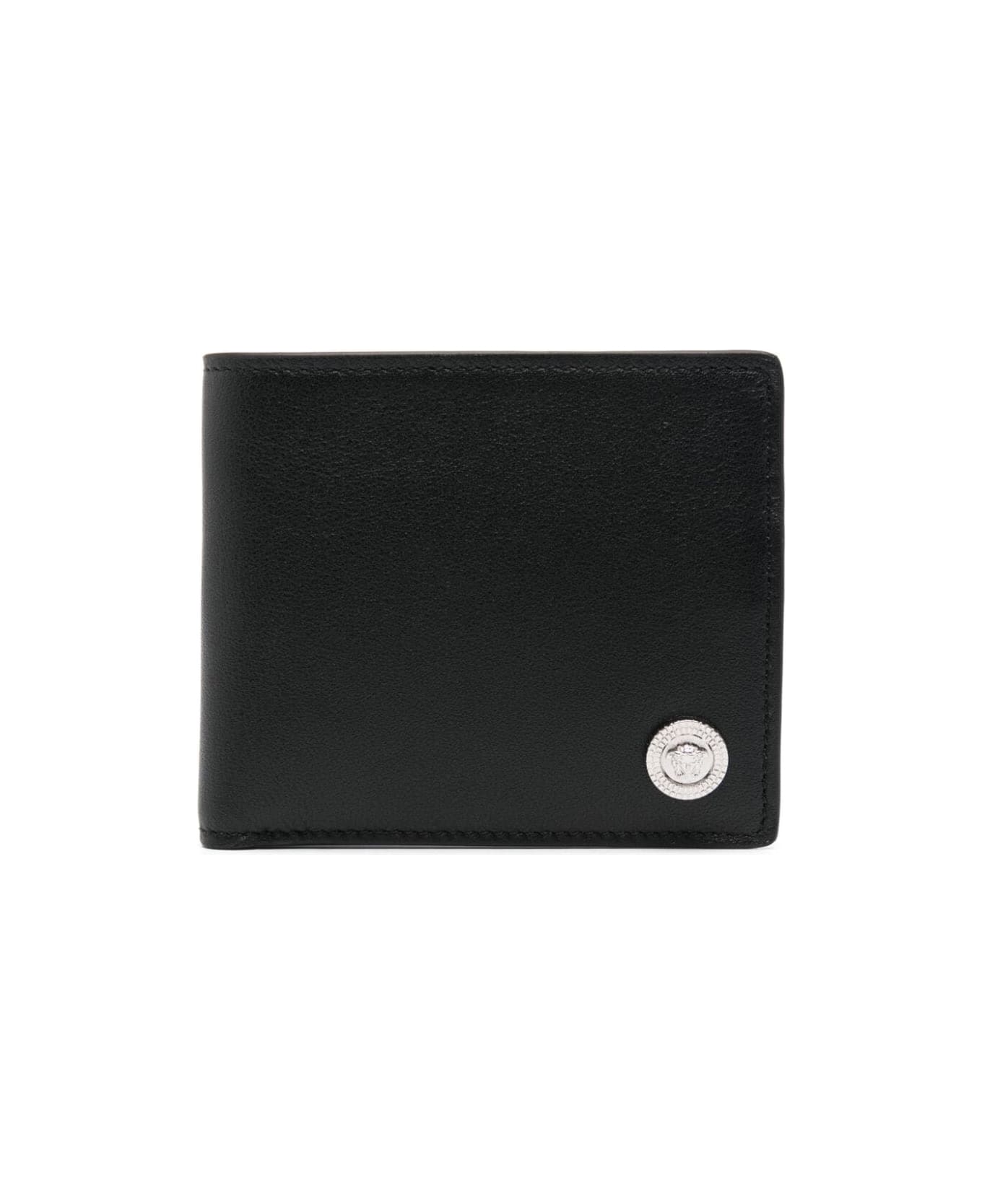 Versace Wallet With Coin Calf - P Black Palladium