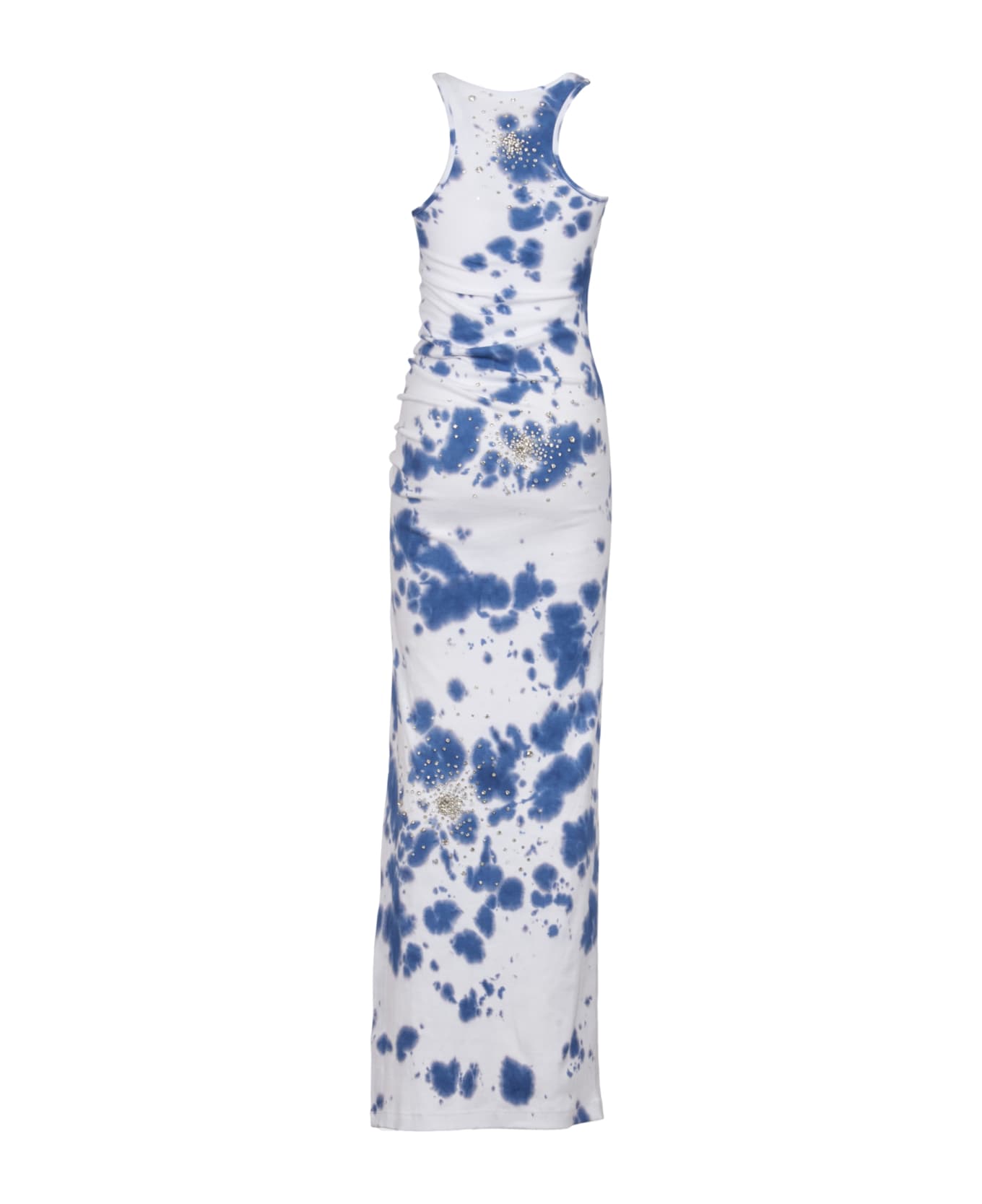 Des Phemmes Printed Sleeveless Dress - Blue/White