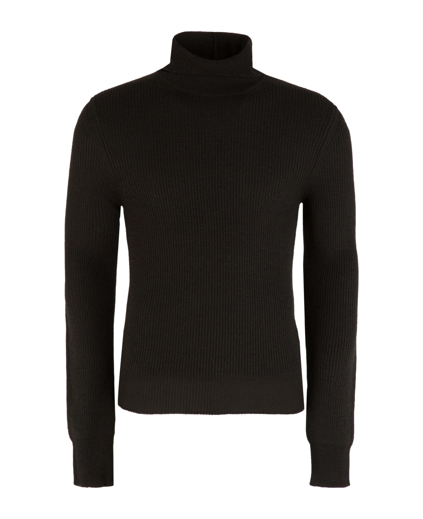 Ferragamo Wool Turtleneck Sweater - black