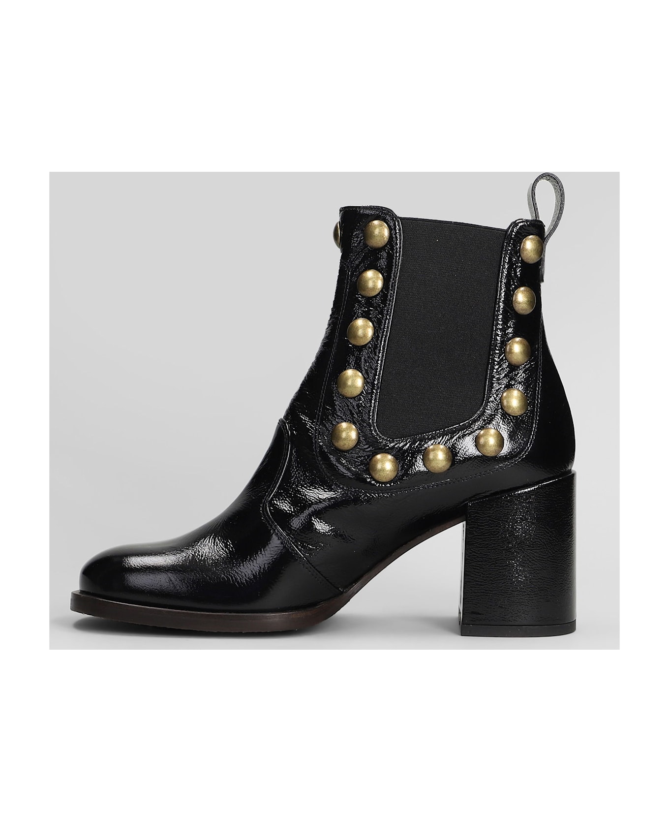 Chie Mihara Nuzai-p High Heels Ankle Boots In Black Leather - black