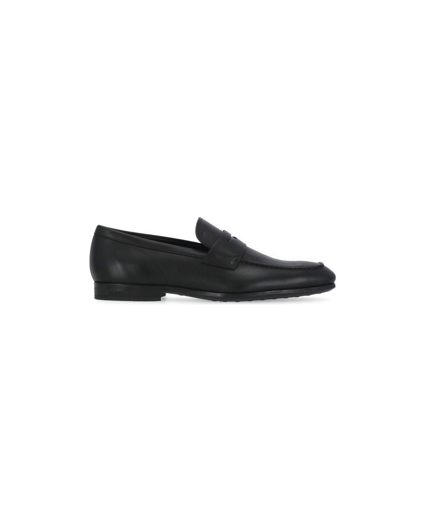 Tod's Smooth Leather Loafers - Black