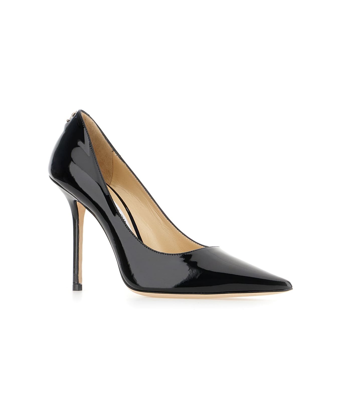Jimmy Choo Black Leather Love Pumps - BLACK