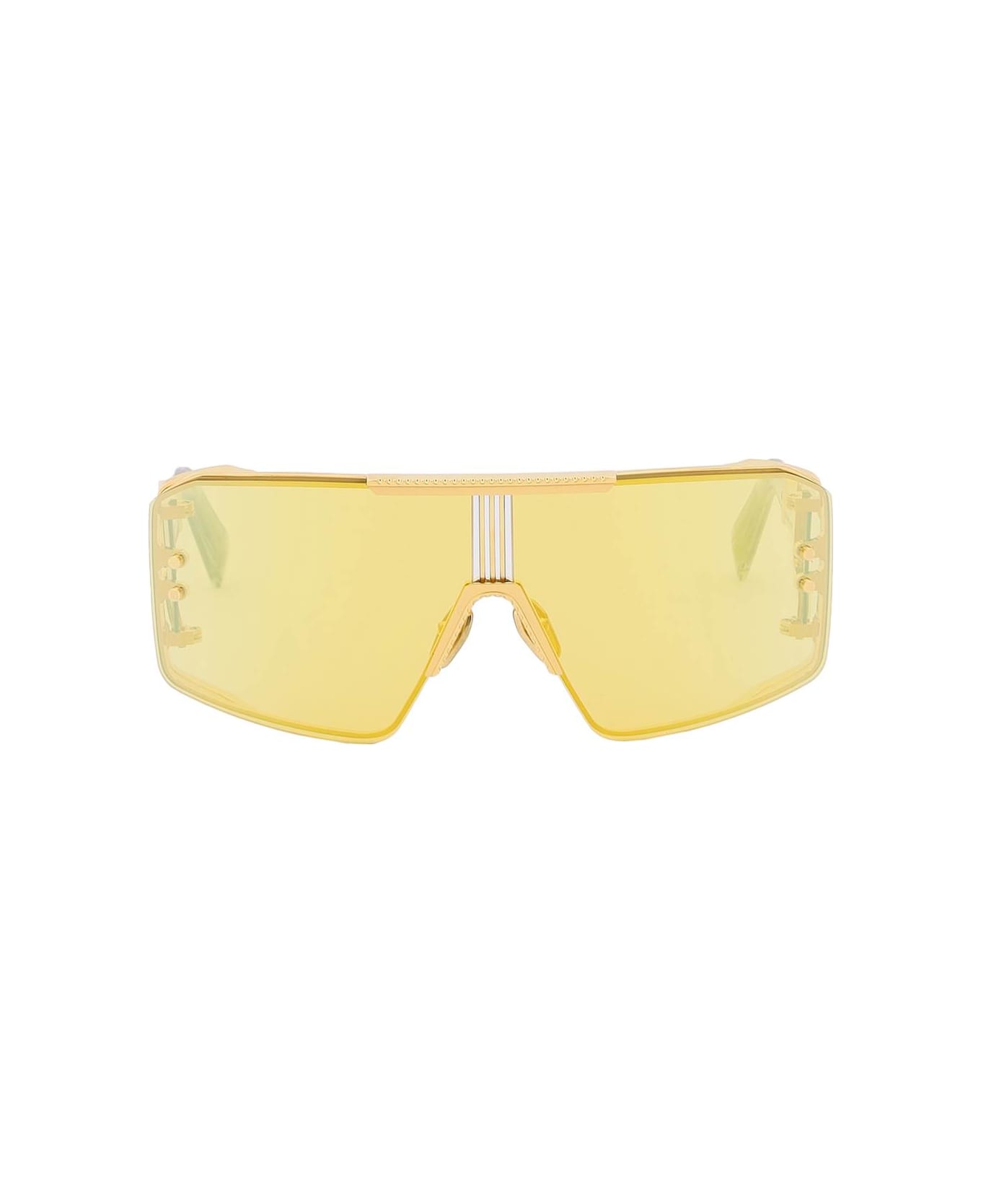 Balmain Le Masque Sunglasses - GOLD GREY (Yellow)