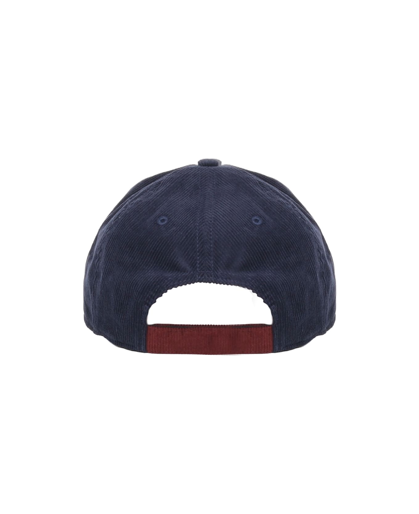 Autry Velvet Hat With Logo - Navy/bordeaux