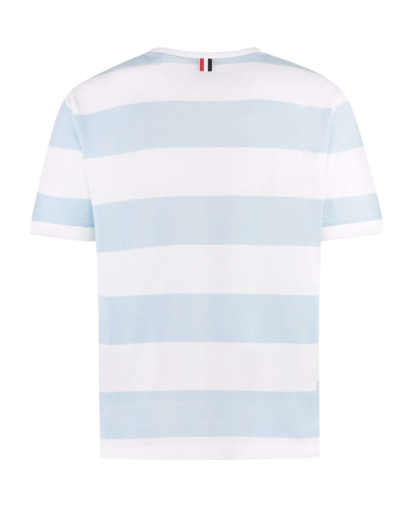 Thom Browne Cotton Piqué T-shirt - Light Blue