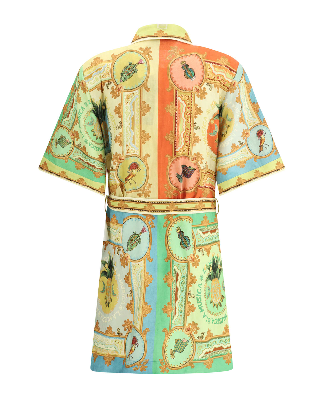 ALEMAIS La Musica Mini Dress - YELLOW/GREEN