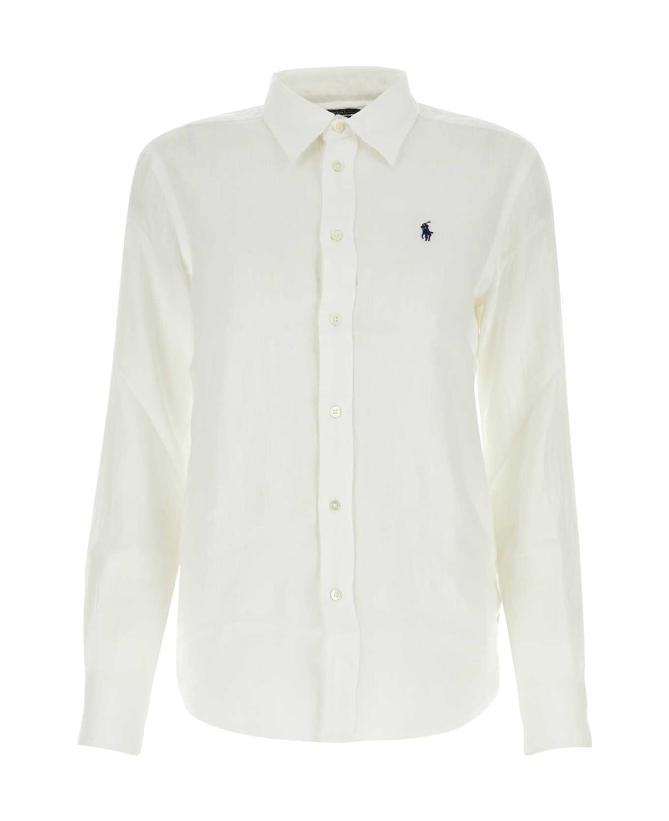Polo Ralph Lauren White Linen Shirt - White