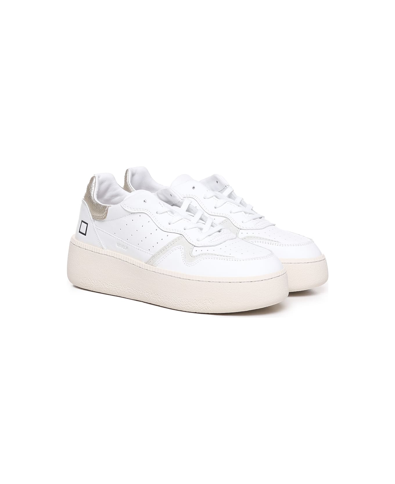 D.A.T.E. Sfera Basic Sneakers - White-platinum
