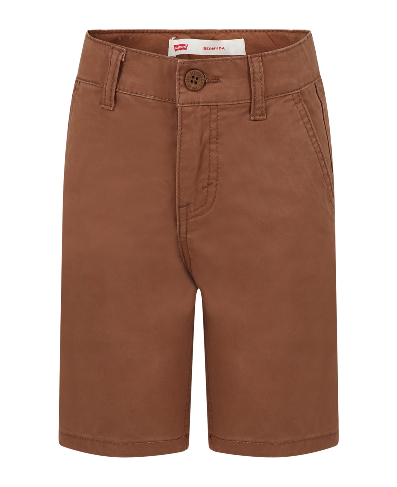 Levi's Beige Shorts For Boy With Logo - Beige