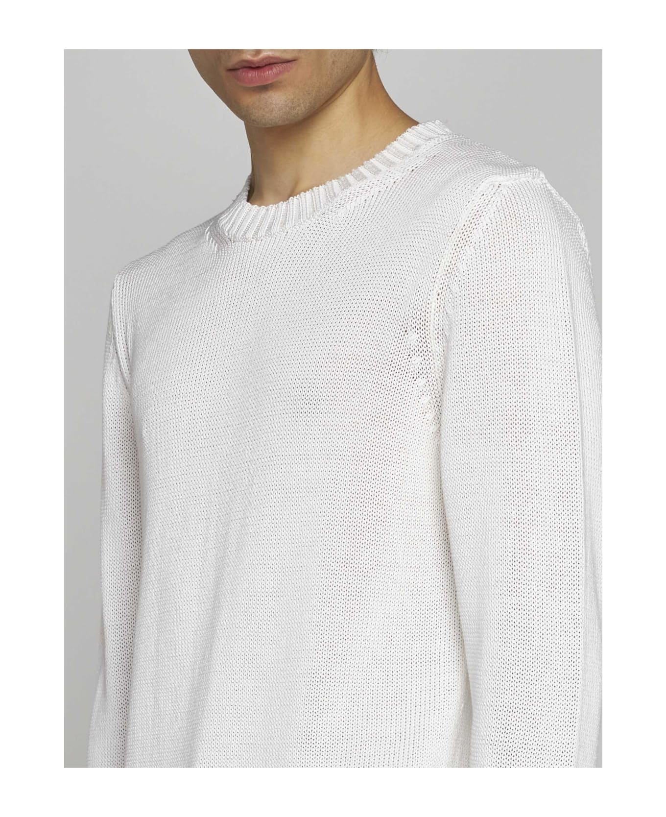Tagliatore Cotton Sweater - Bianco