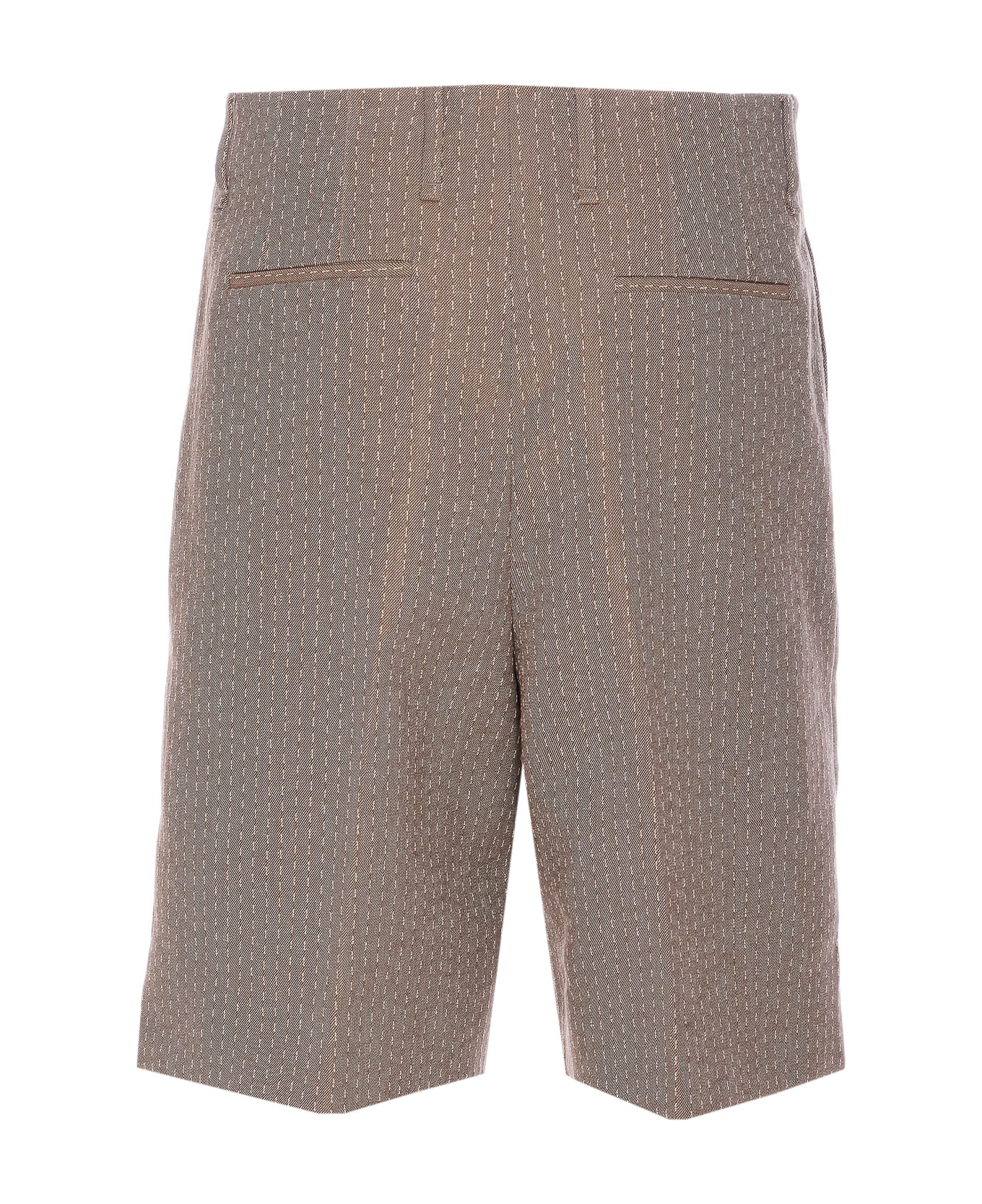 Fendi Pinstriped Shorts - Grey