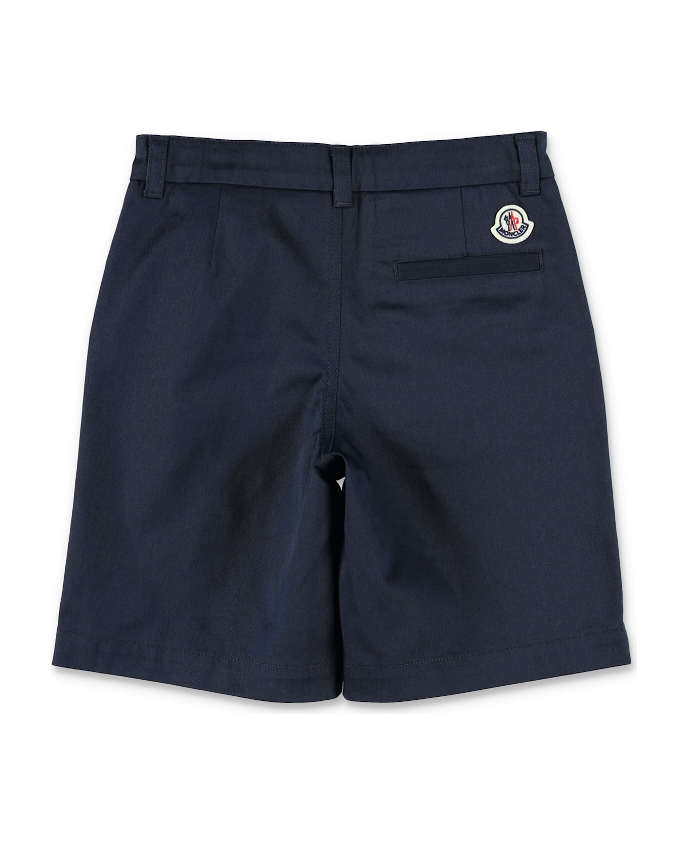 Moncler Kid - Logo Cotton Gabardine Shorts - NAVY