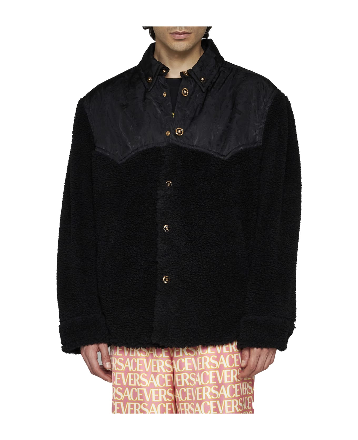 Versace Black Fleece Jacket - Black ジャケット