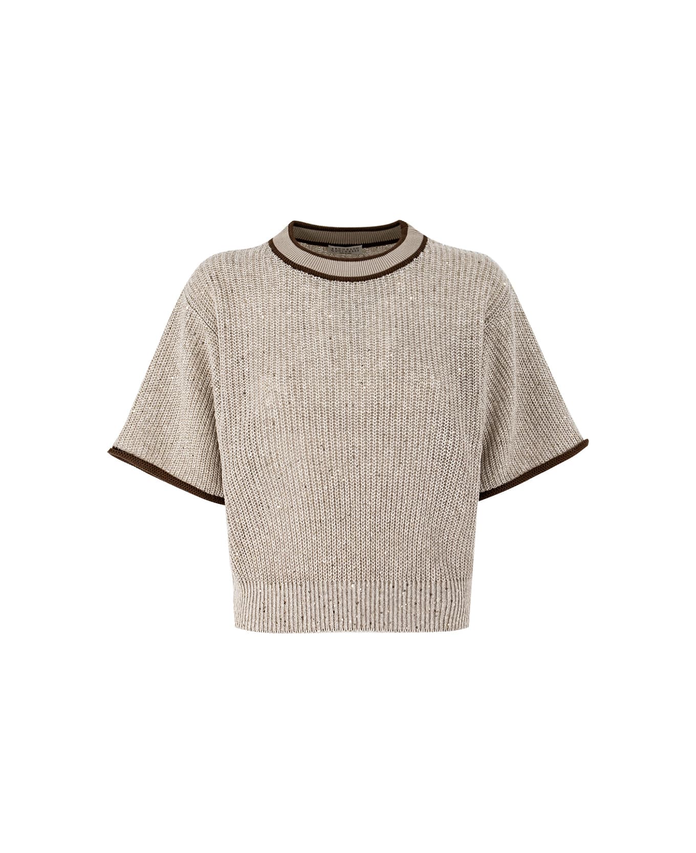 Brunello Cucinelli Linen Shirt - BEIGE FREDDO ニットウェア