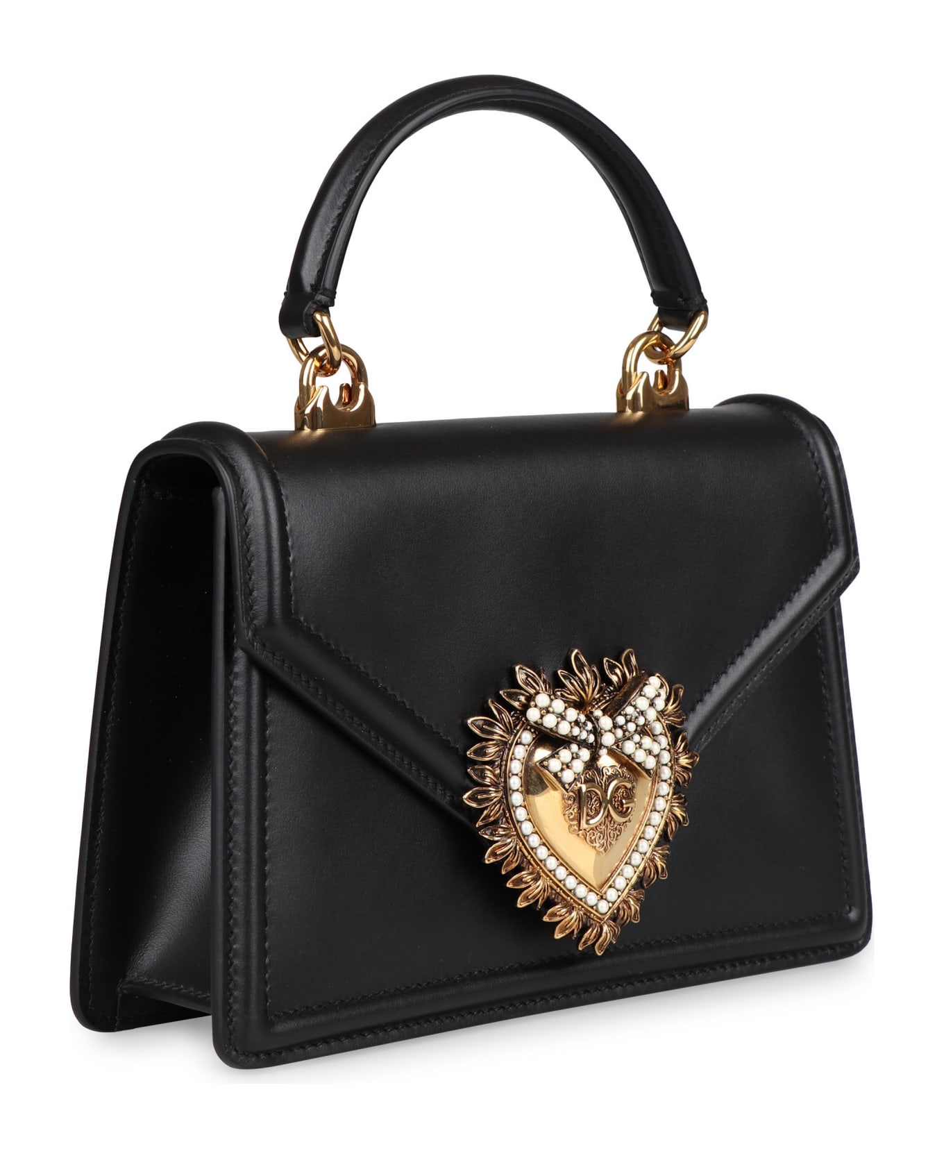 Dolce 
Gabbana Devotion Leather Mini Bag - black
