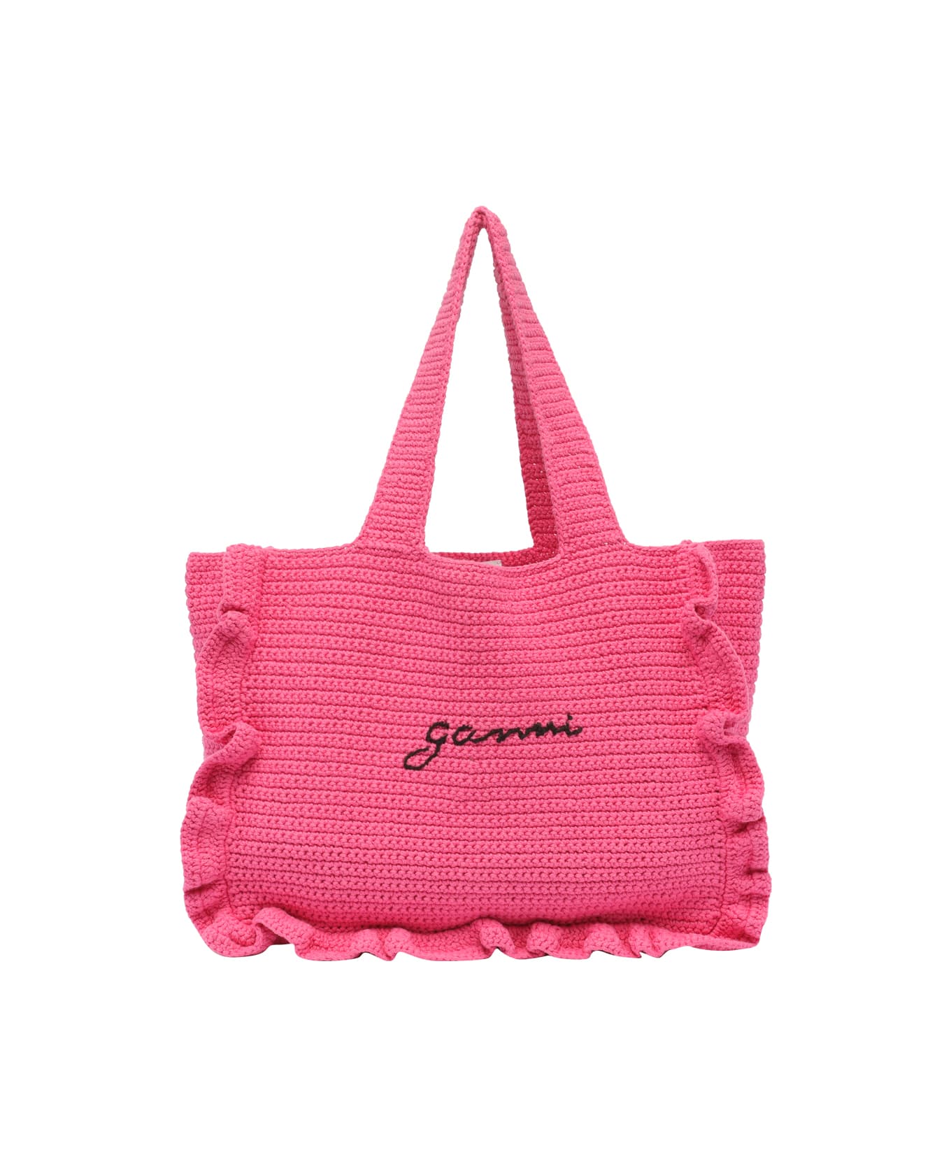 ◆正規品◆GANNI CROCHET FRILL TOTE SOLID BAG◆関税込◆ ganni-crochet-frill-tote-solid