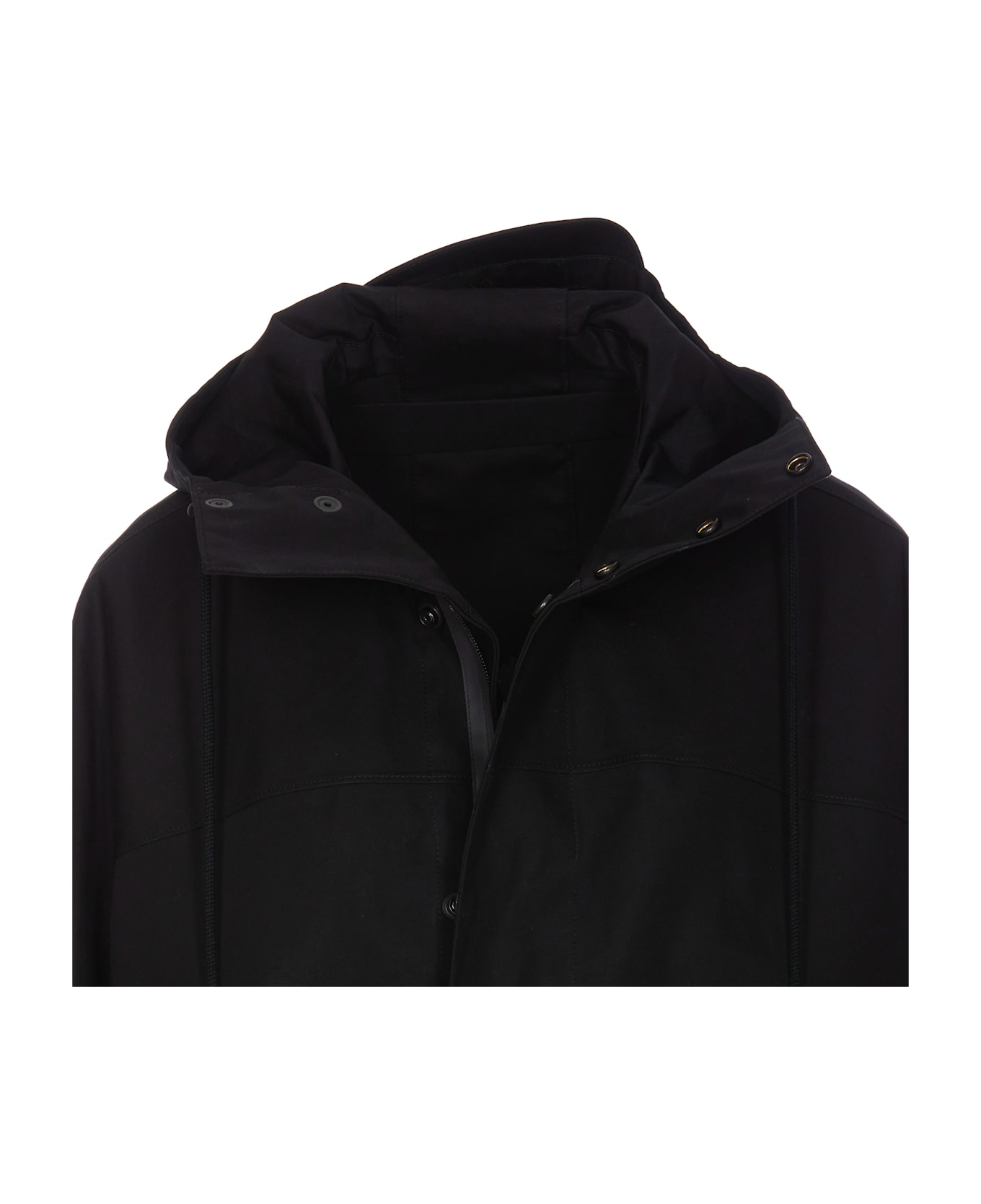 Lemaire Hooded Raincoat - BLACK