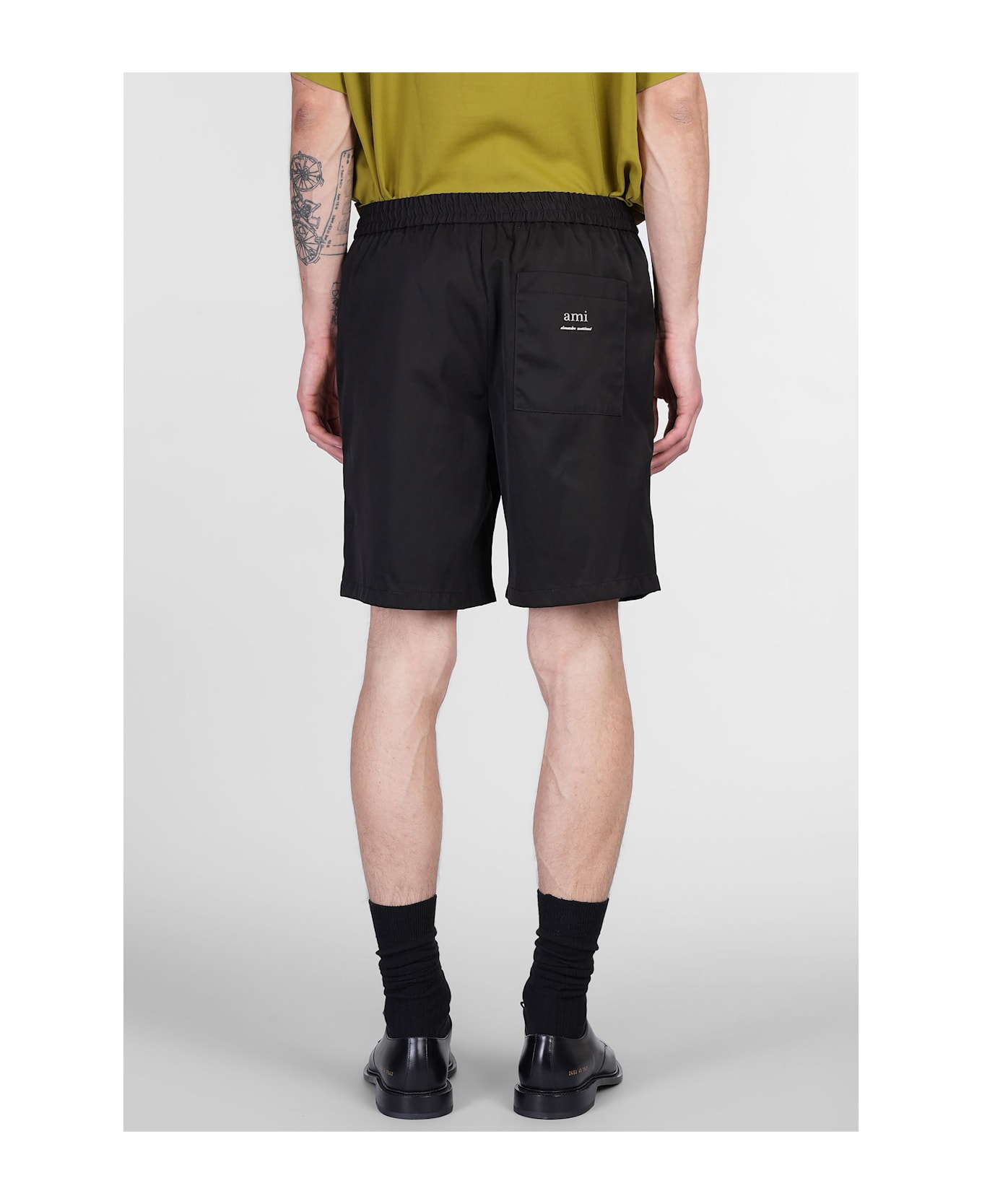 Ami Alexandre Mattiussi Shorts In Black Polyamide - black