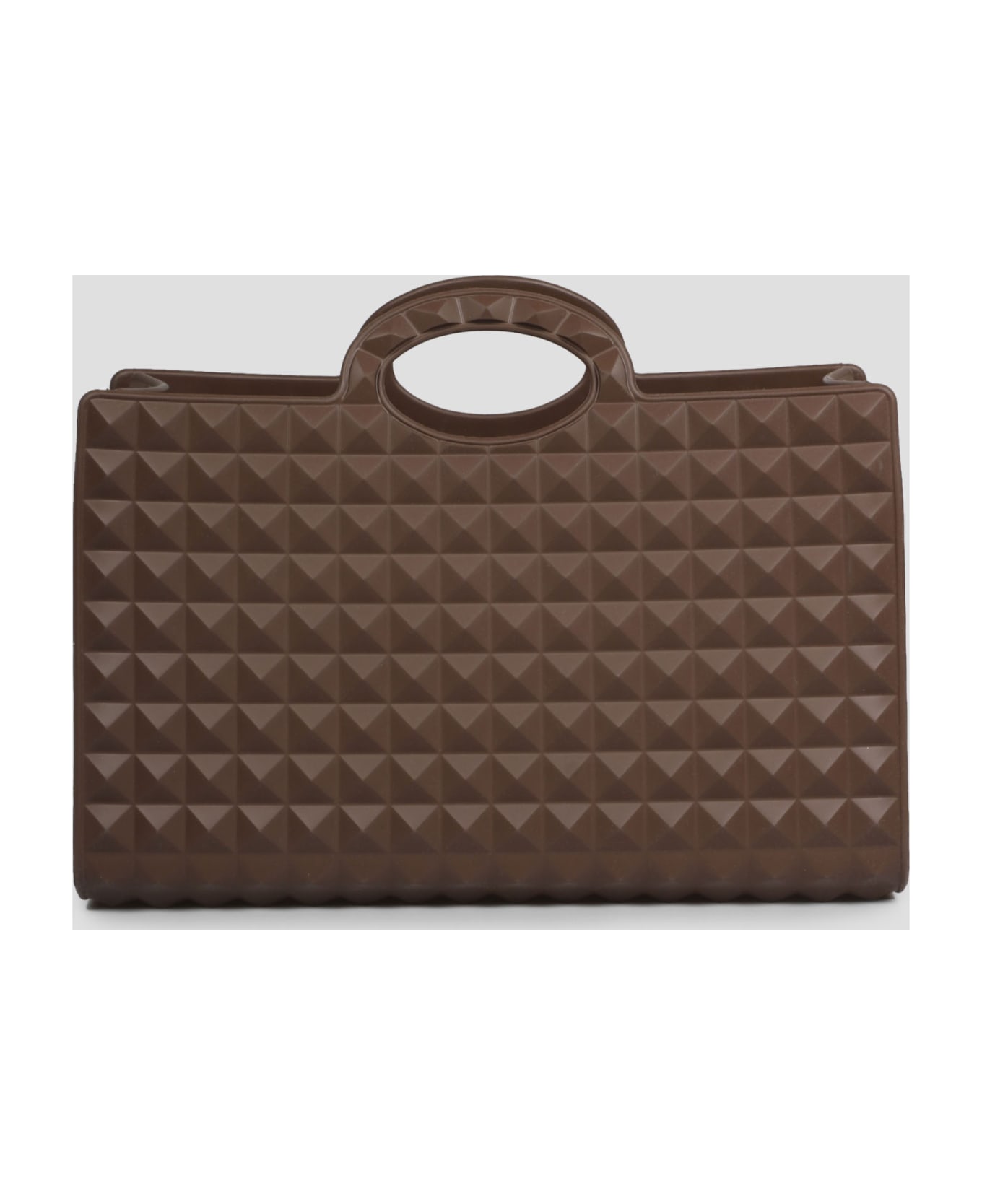 Valentino Garavani Le Troisieme Rubber Shopping Bag - Brown