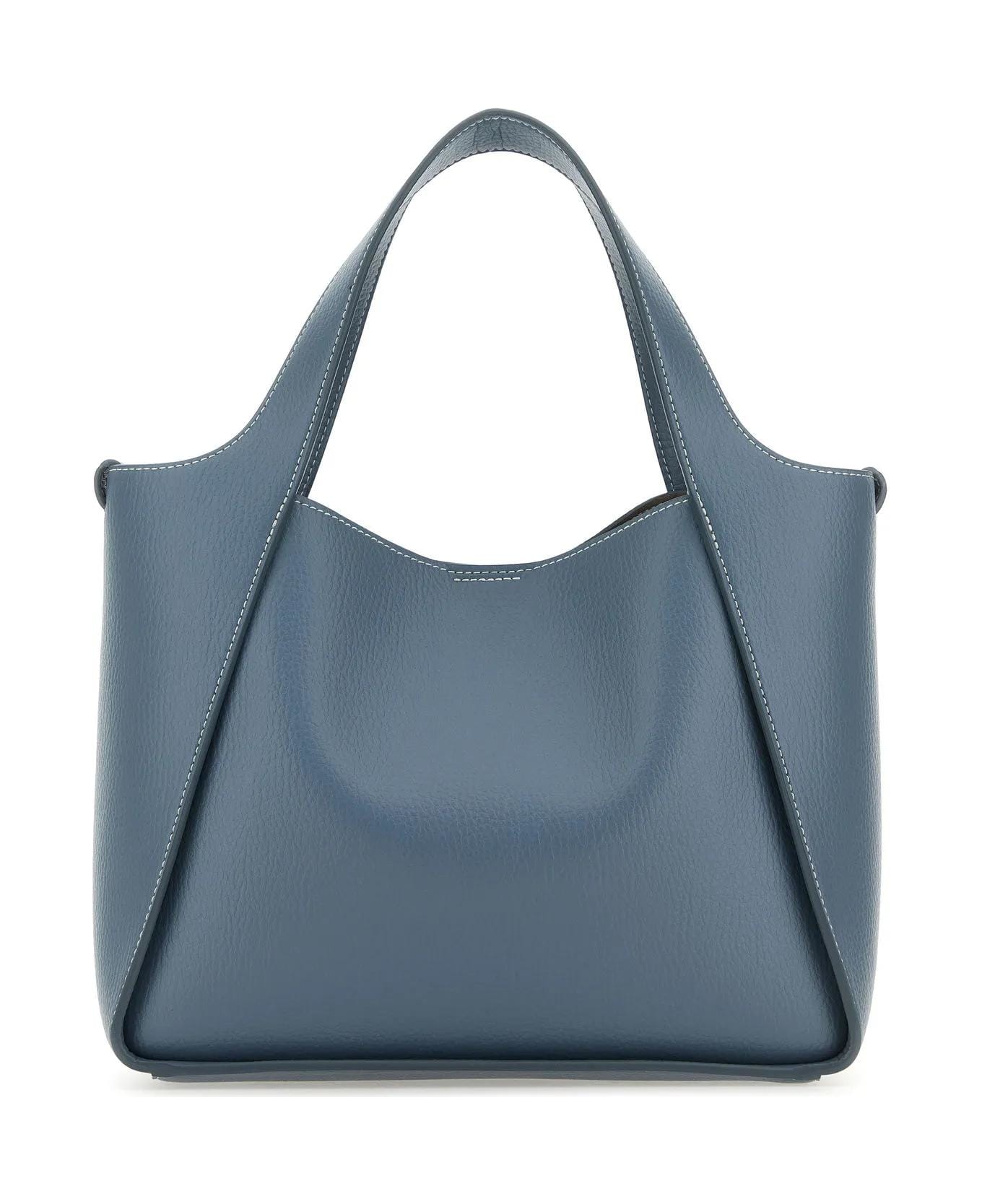 Stella McCartney Shoulder Bag With Logo - Blue Grey