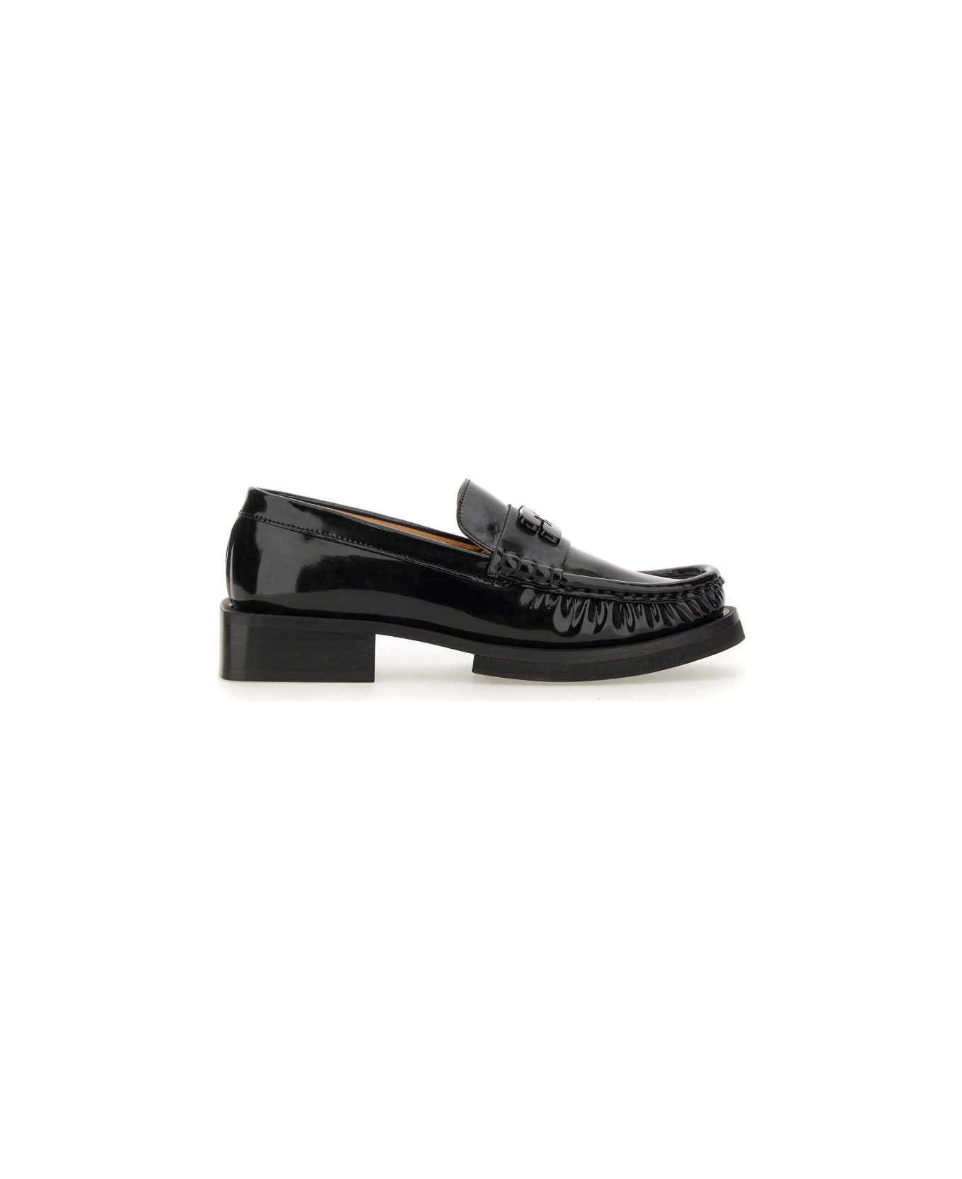 Ganni "butterfly" Logo Loafer - BLACK