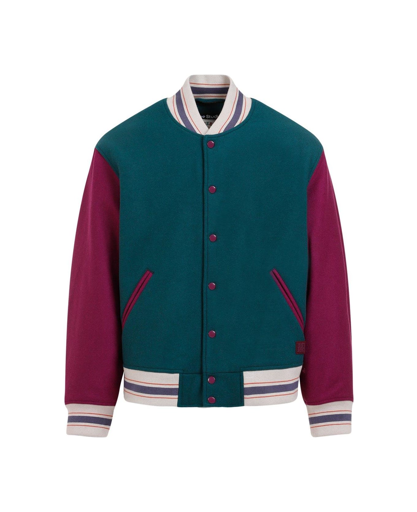 Acne Studios Colour-blocked Buttoned Jacket - Green