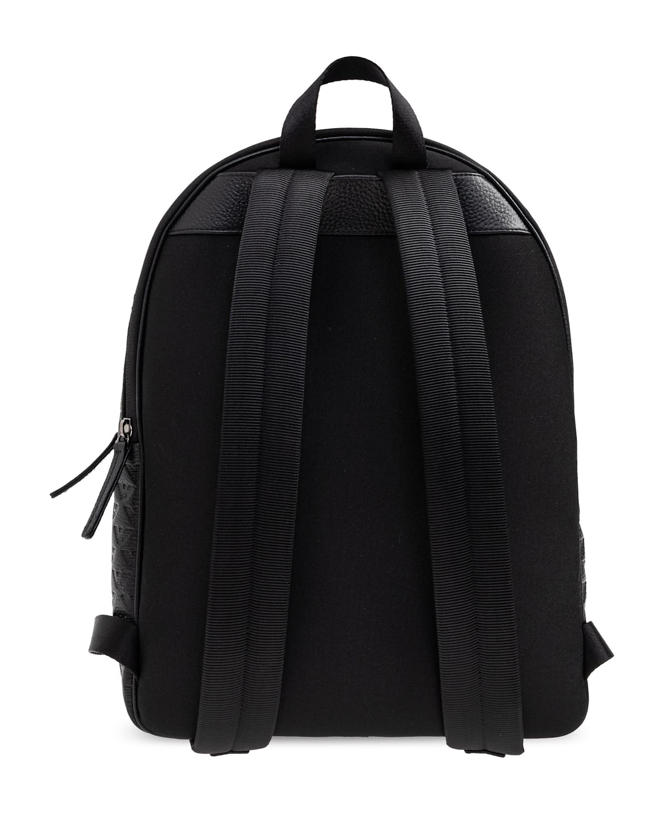Emporio Armani Monogram Backpack - Black