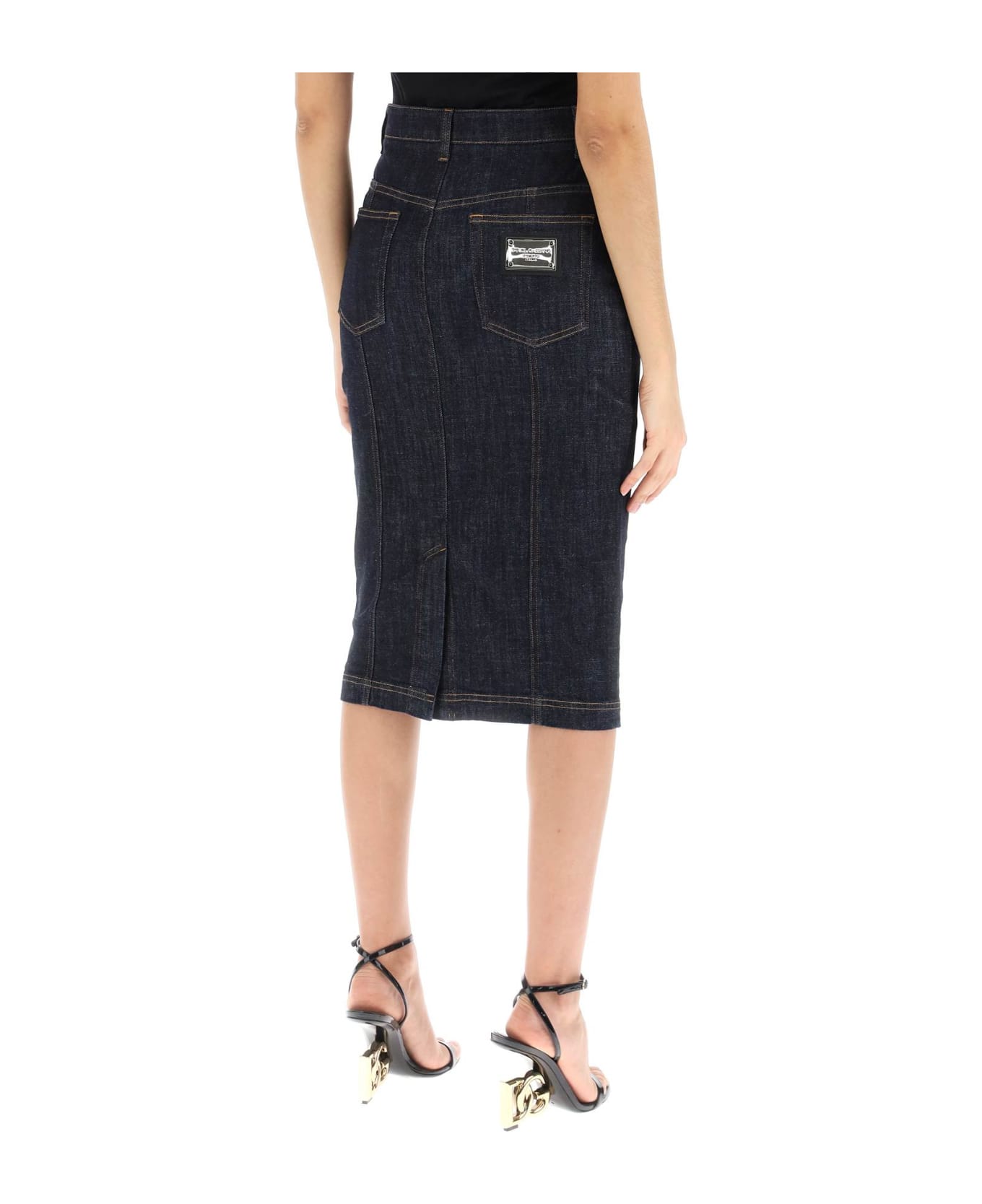 Dolce & Gabbana Denim Pencil Skirt - VARIANTE ABBINATA (Blue) スカート