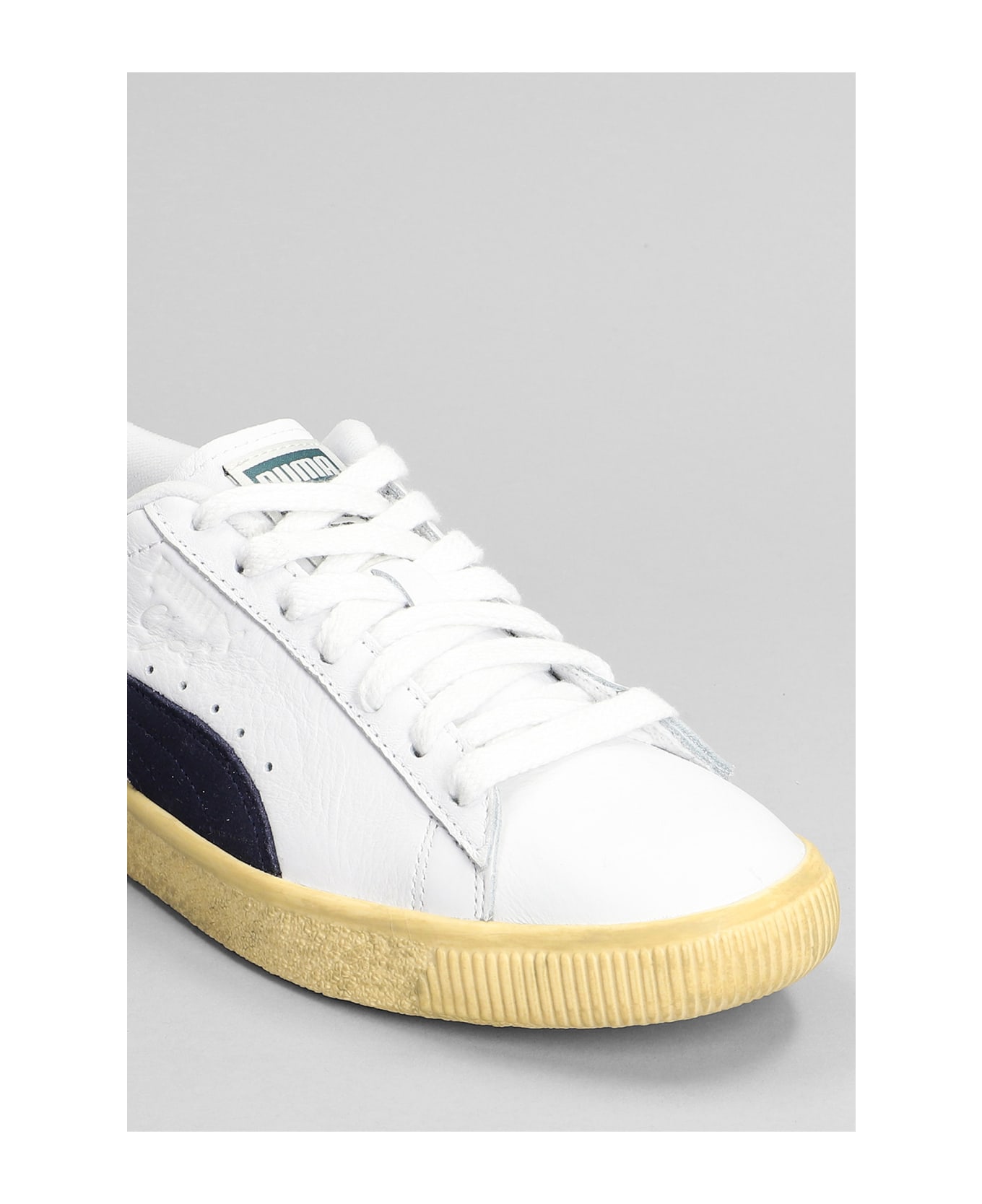 Puma Clyde Sneakers In White Leather - WHITE スニーカー