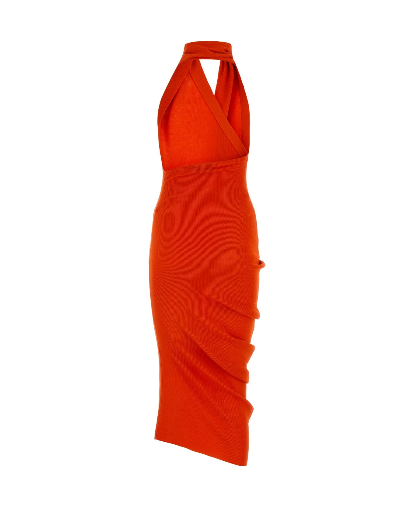 Fendi Orange Cotton Blend Dress - RED