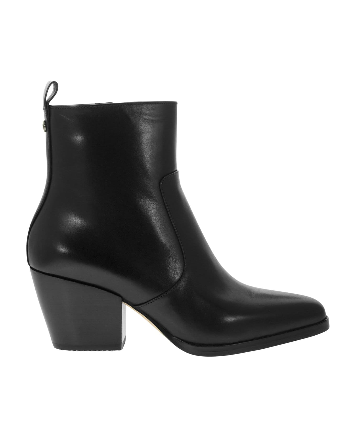 Michael Kors Harlow - Leather Ankle Boot - Black