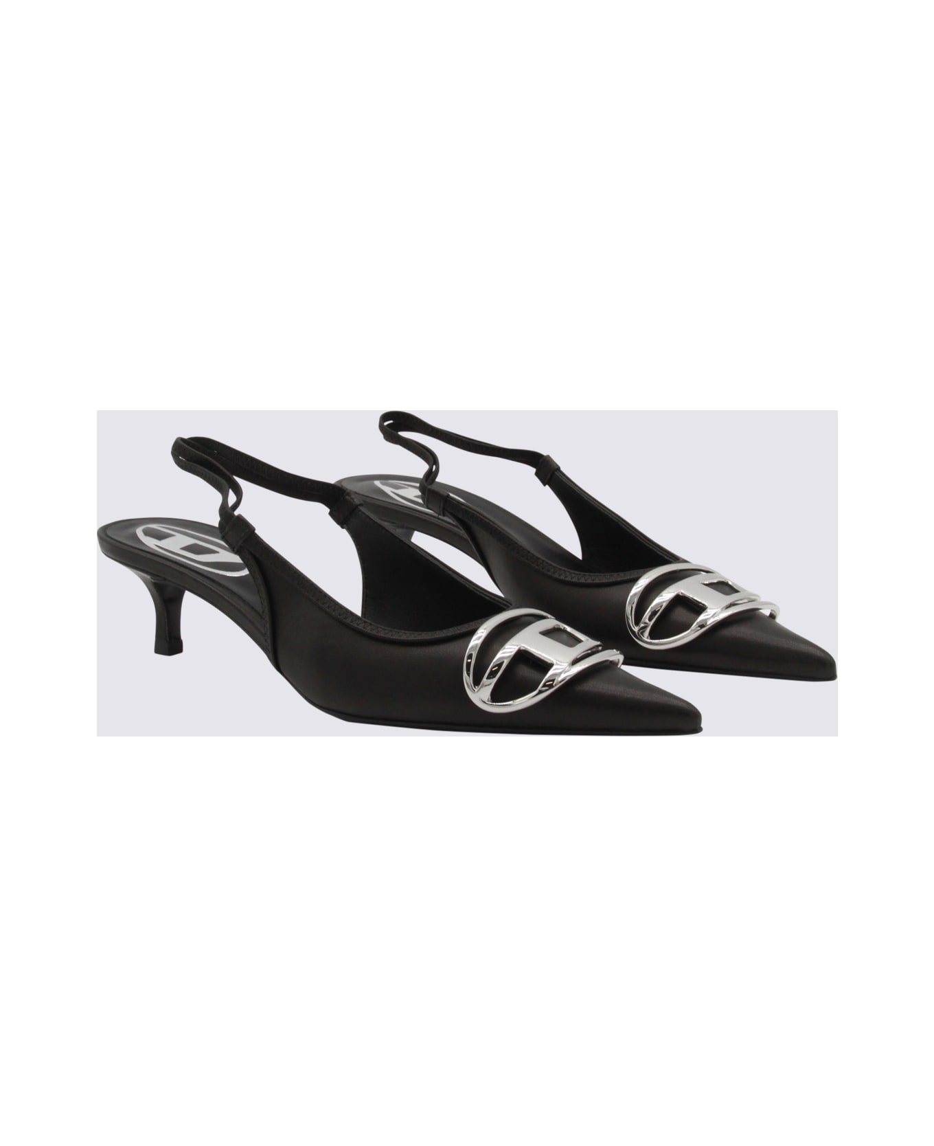 Diesel Black Leather D Venus Pumps - Black