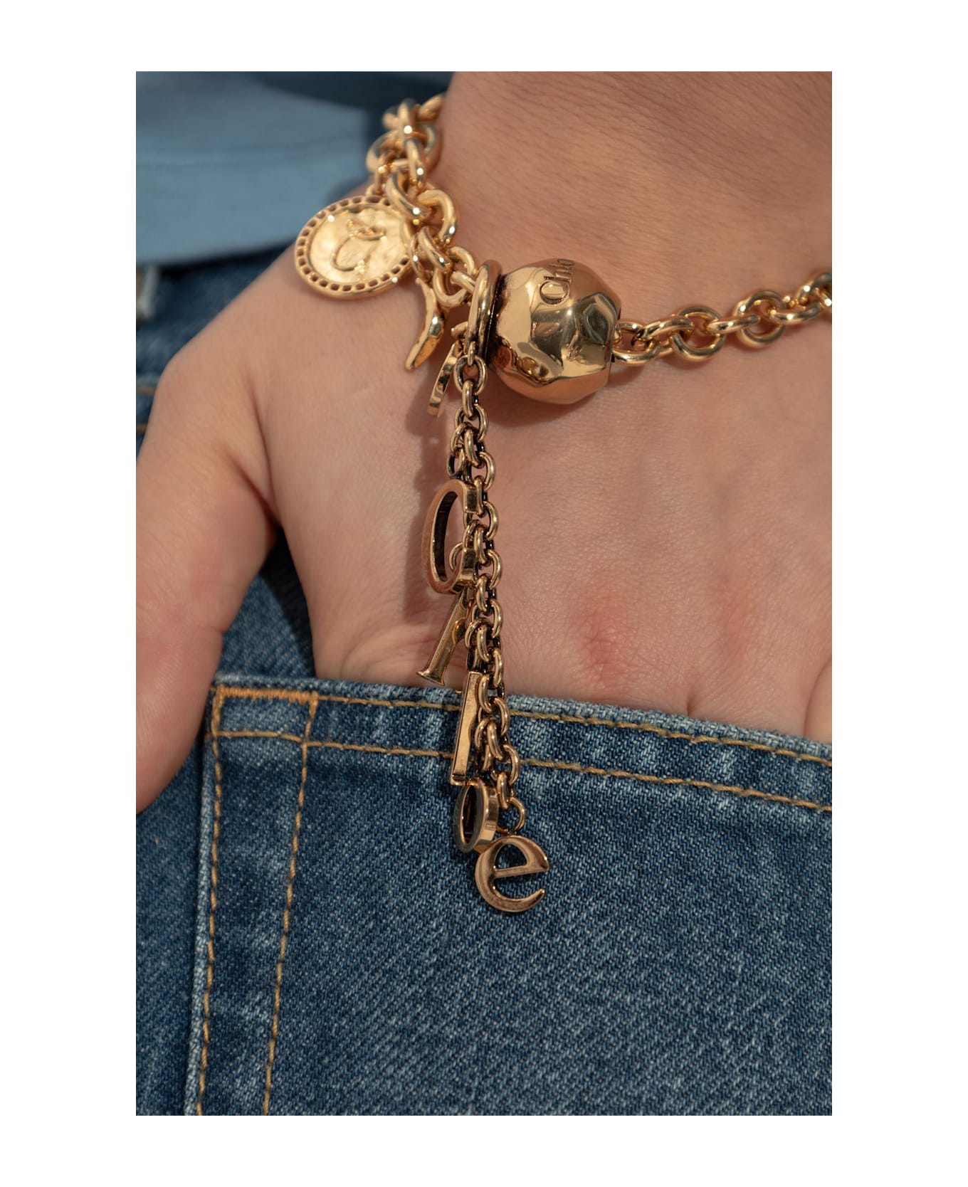 Chloé Brass Pendant - GOLD