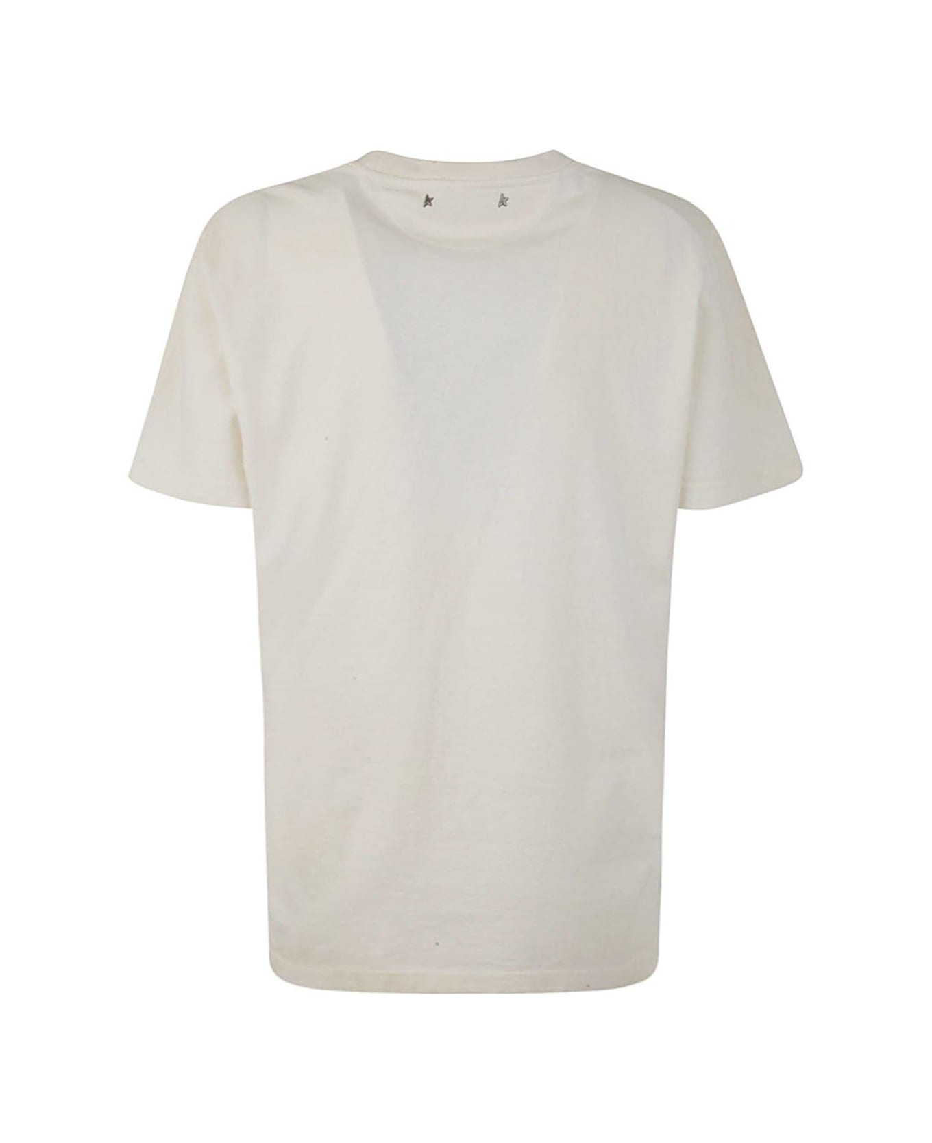 Golden Goose Graphic Printed Crewneck T-shirt - HERITAGE WHITE/BLACK