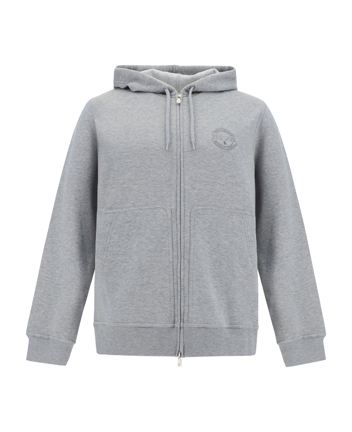 Brunello Cucinelli Hoodie - Grigio Medio+piombo