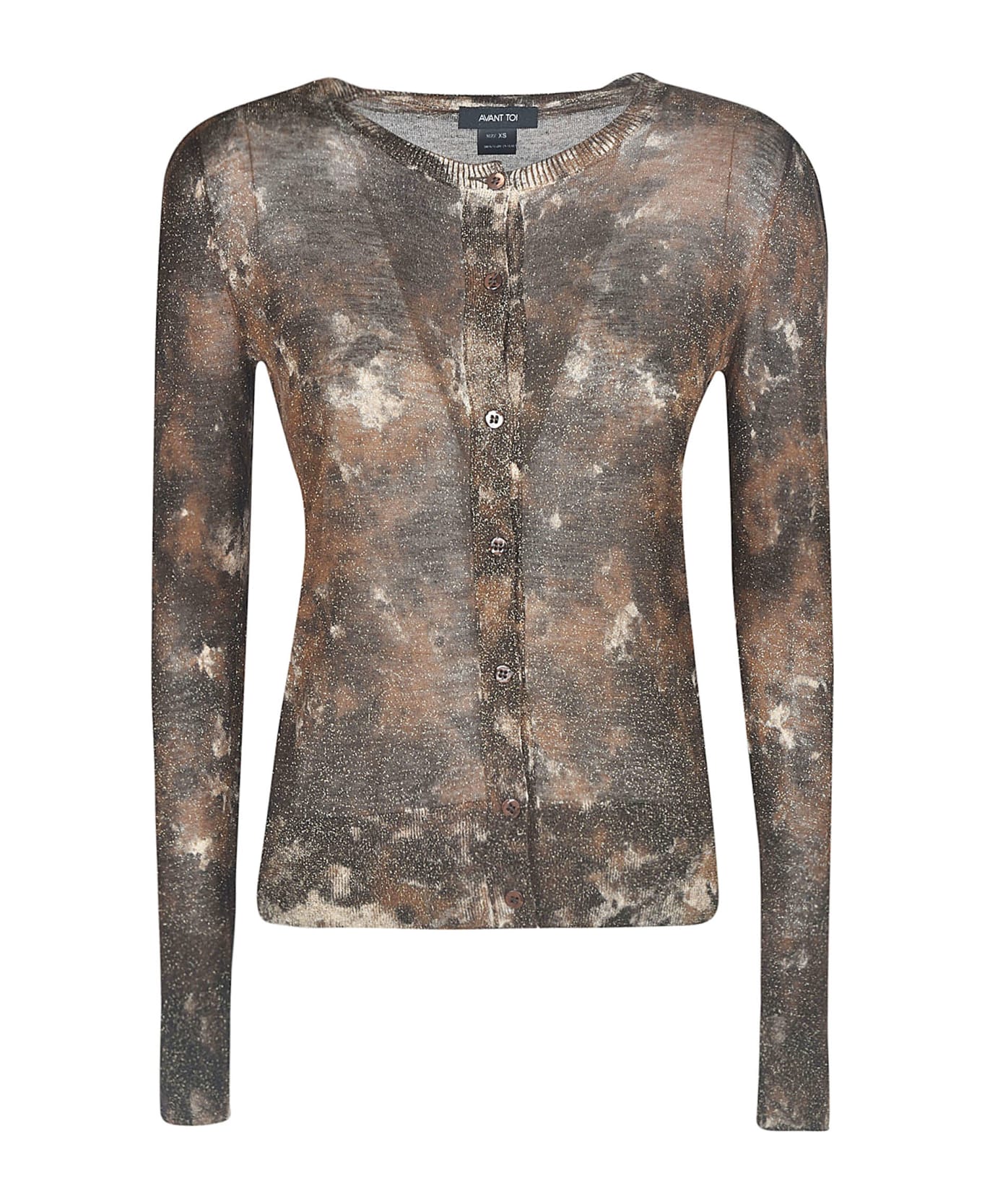 Avant Toi All-over Printed Cardigan - Suede