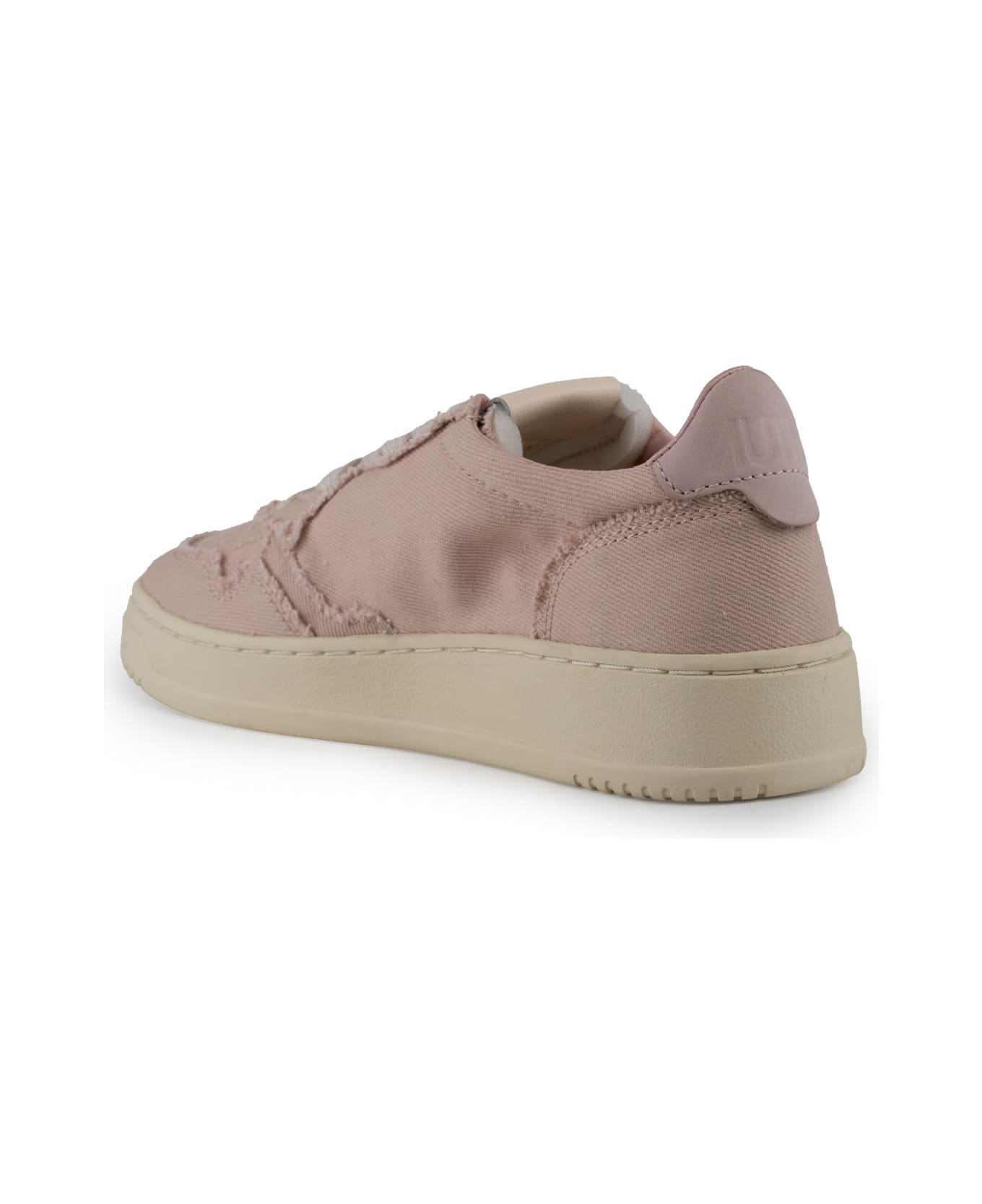 Autry Medalist Low Sneakers In Denim - Peach Whip