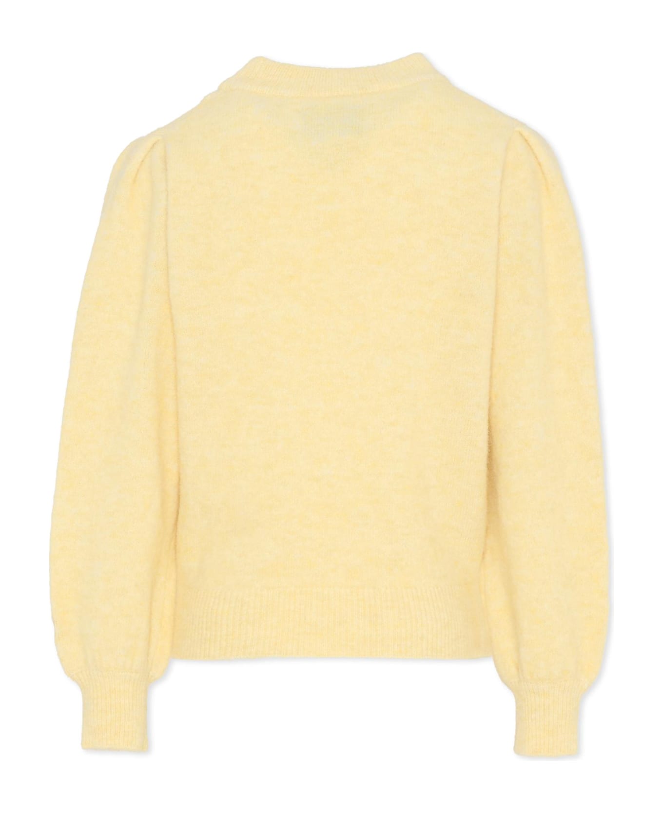 MC2 Saint Barth Yellow Sweater For Girl With Bows - Yellow