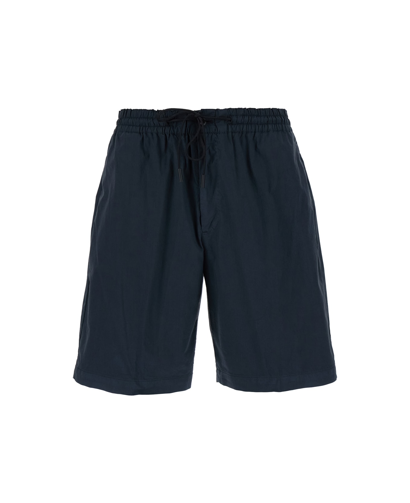 PT01 Blue Bermuda Shorts With Drawstring In Cotton Blend Man - Blue