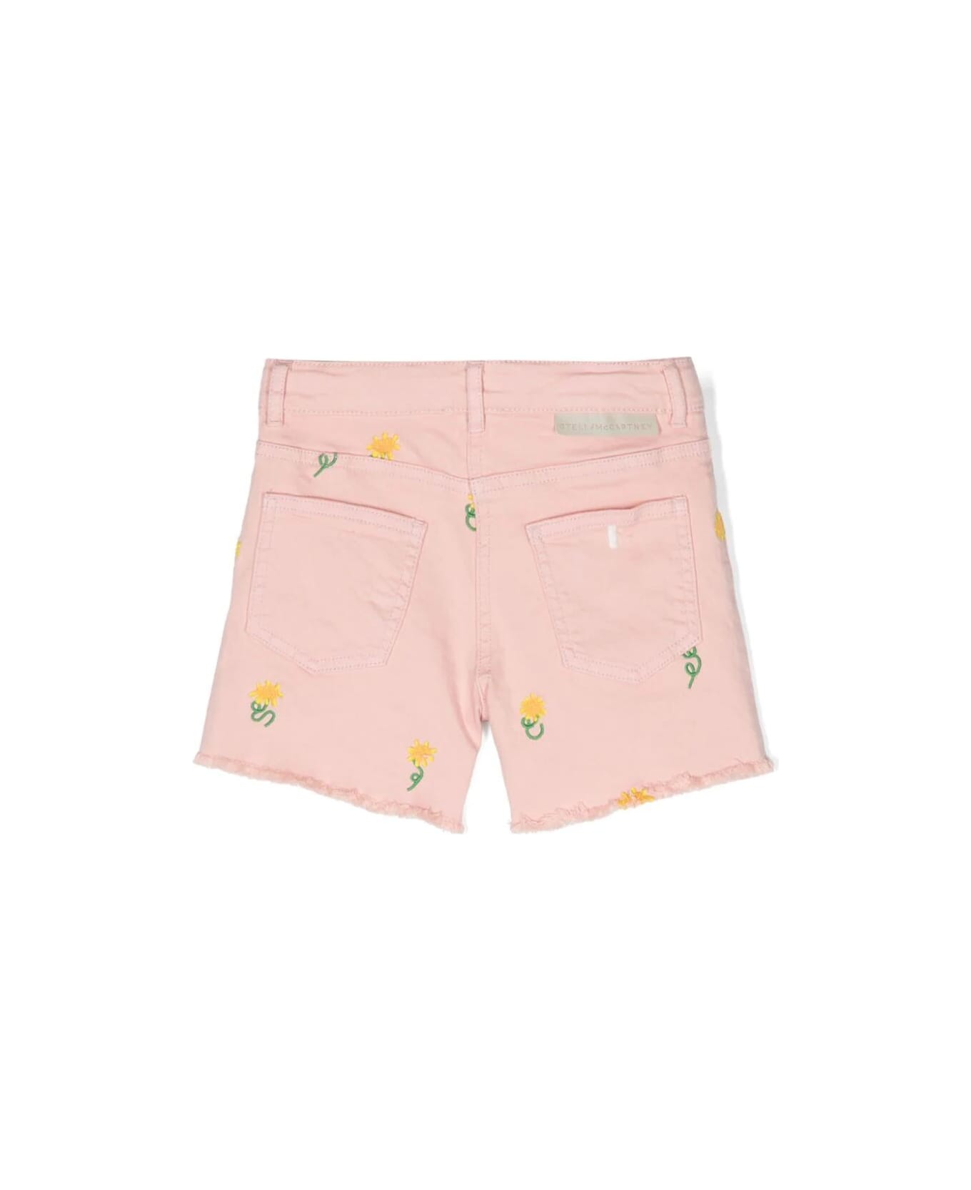 Stella McCartney Kids Shorts - Em Pink Embroidery